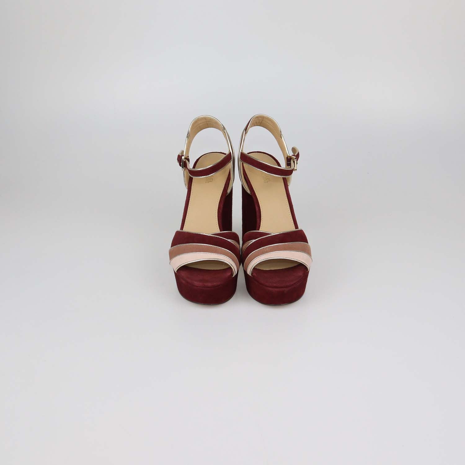 MICHAEL Michael Kors Multicolor Suede Harper Platform Block Heel Sandals