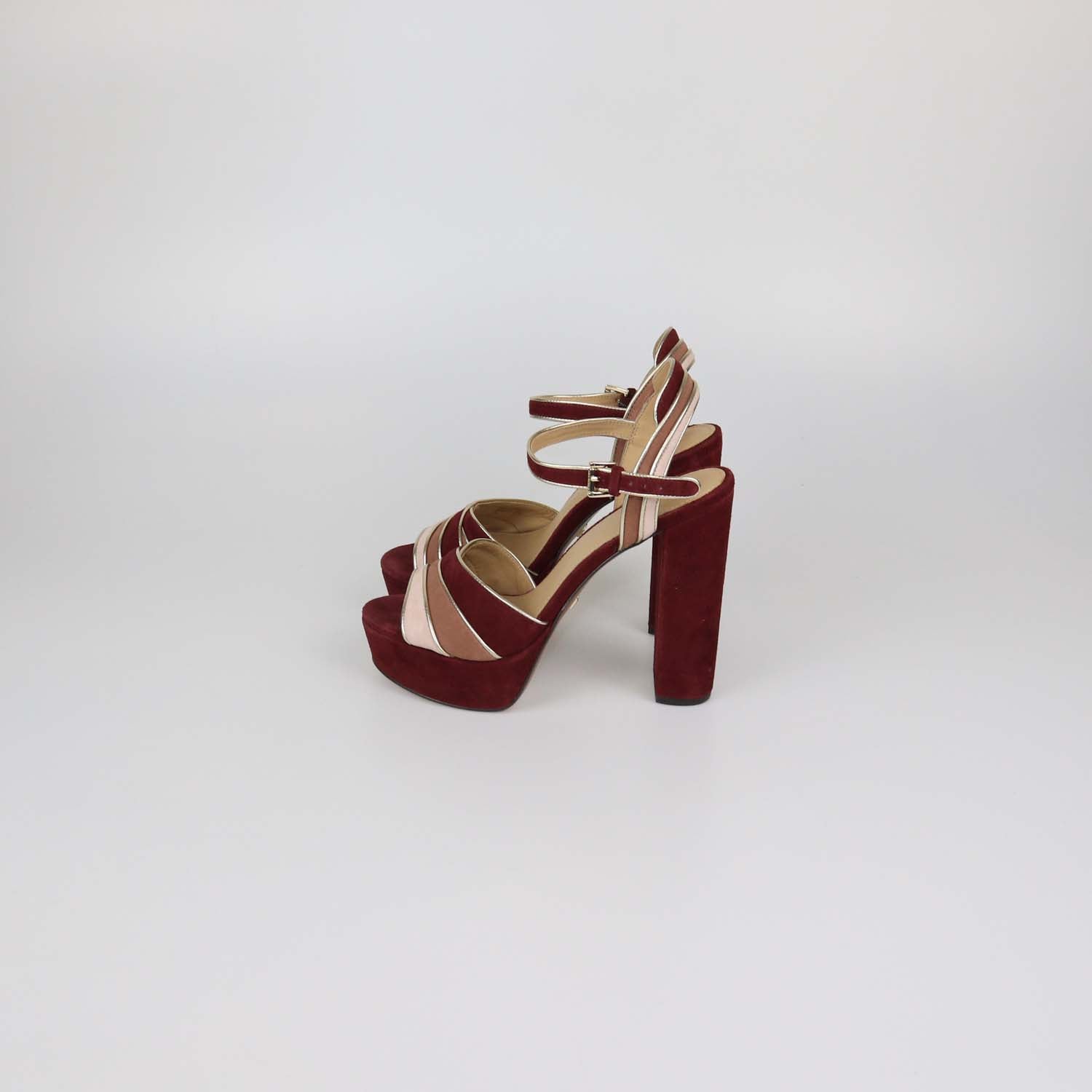 MICHAEL Michael Kors Multicolor Suede Harper Platform Block Heel Sandals