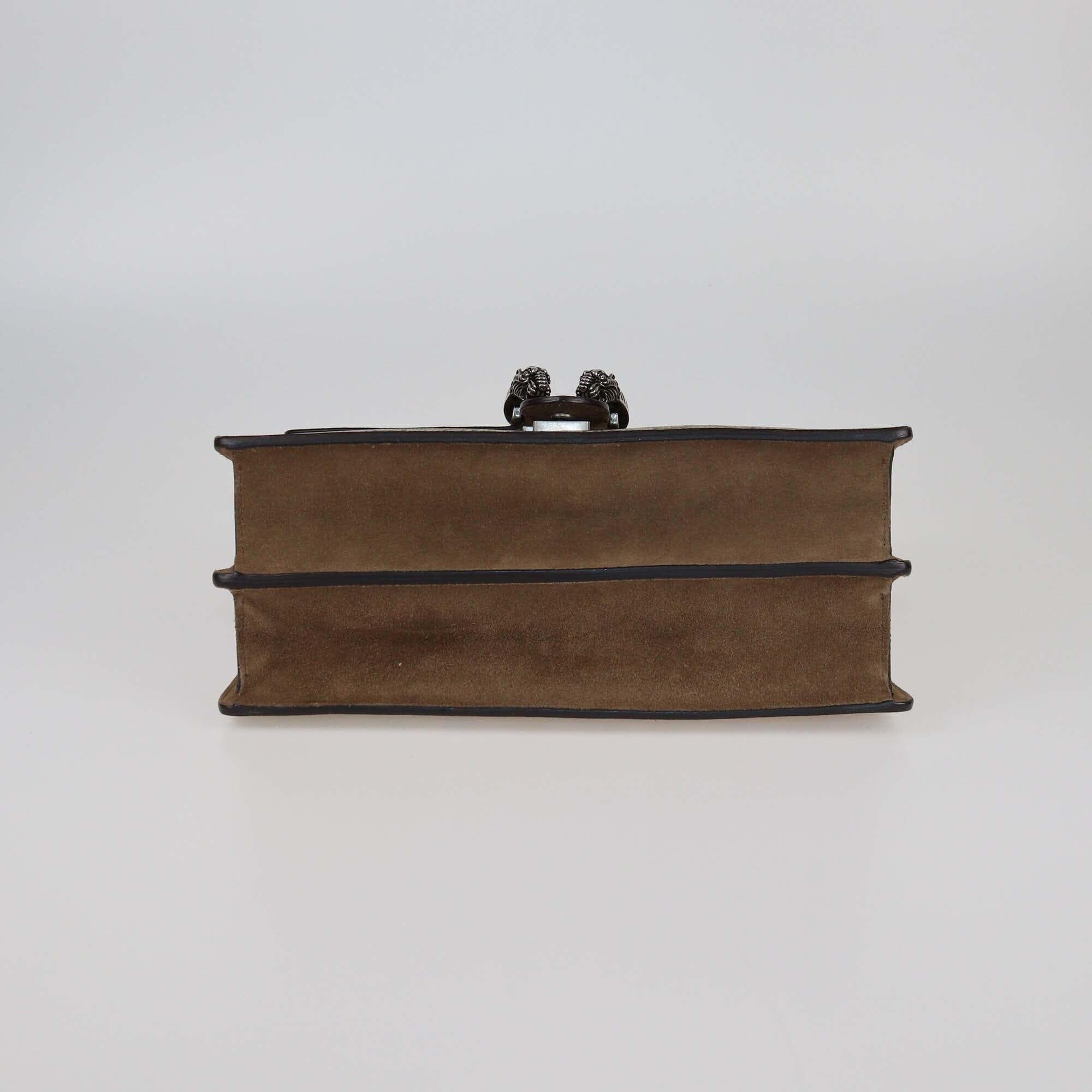 Gucci Beige GG Supreme Medium Dionysus Shoulder Bag Womens Gucci