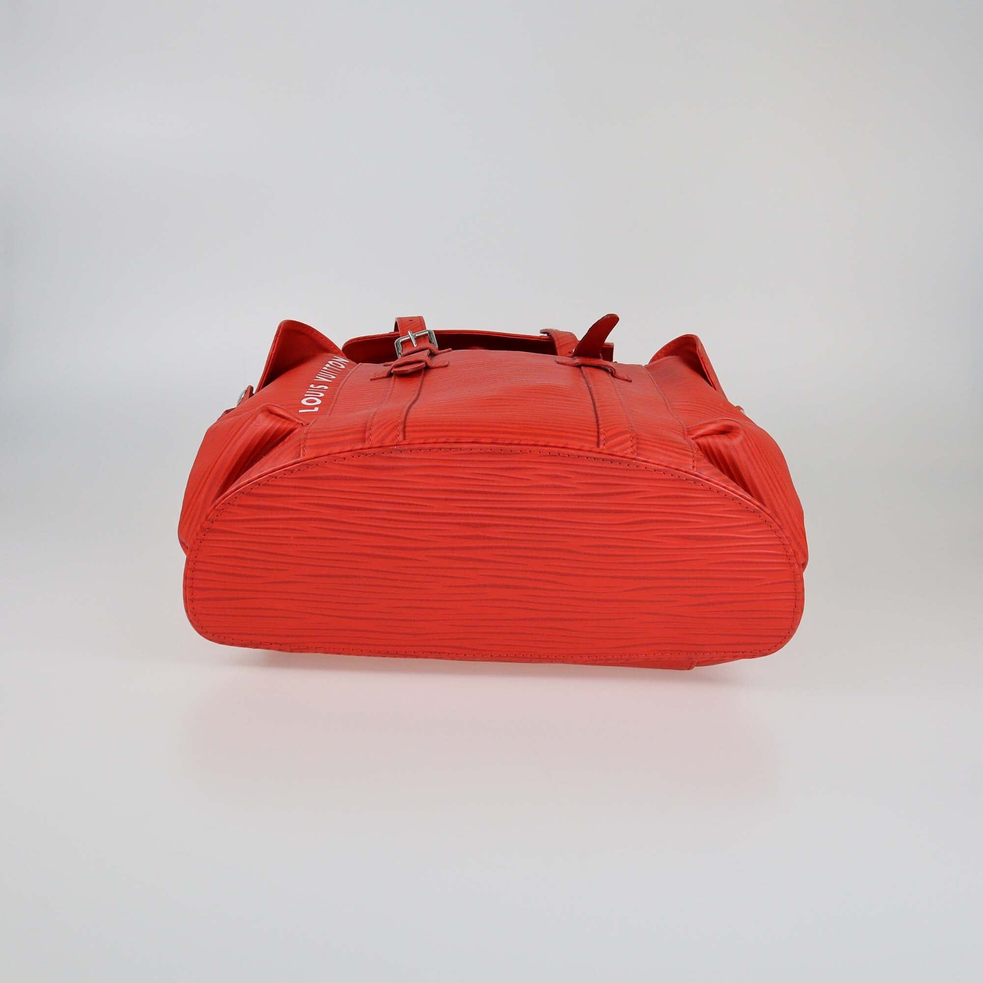 Louis Vuitton Red Epi XL Christopher MM Backpack Womens Louis Vuitton