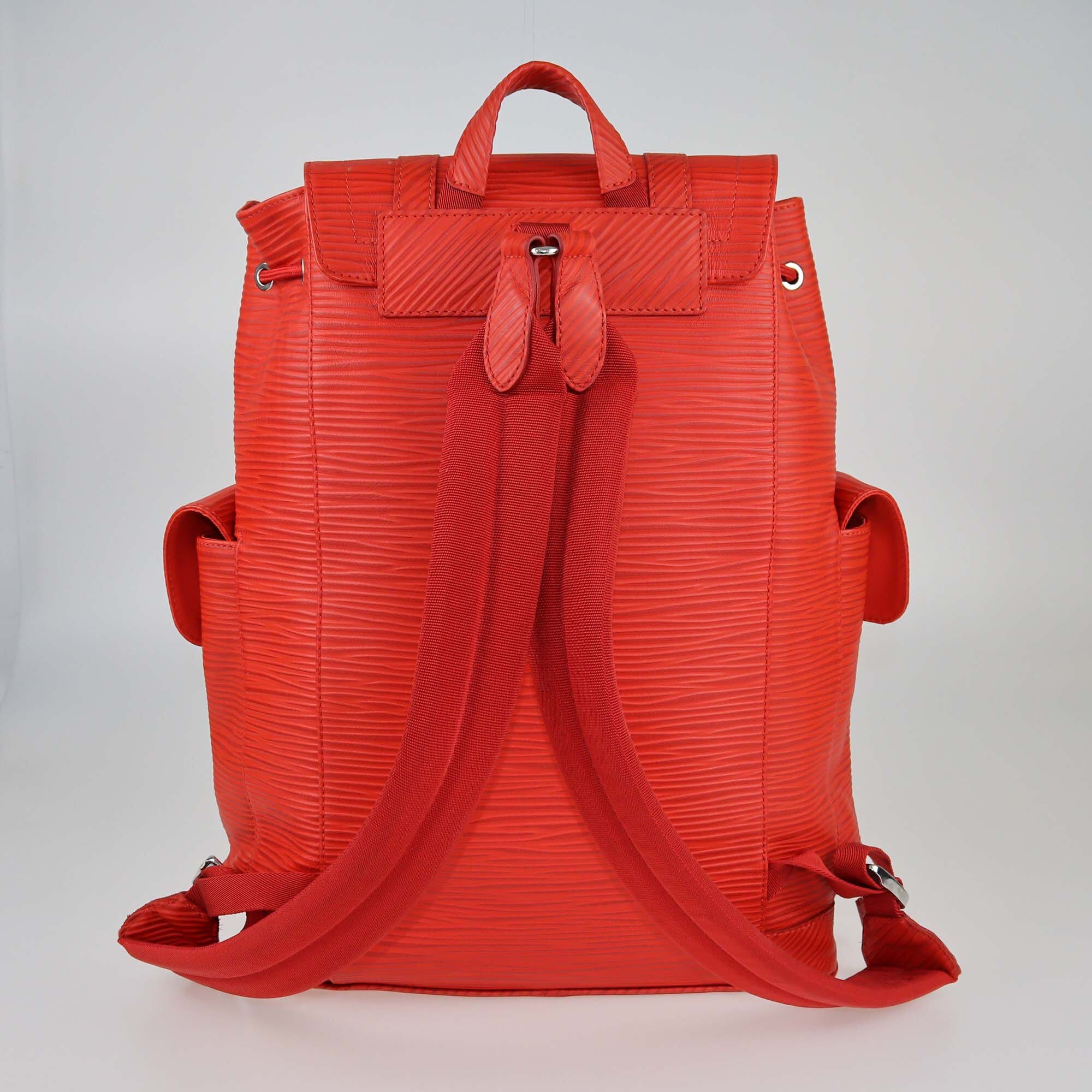 Louis Vuitton Red Epi XL Christopher MM Backpack Womens Louis Vuitton