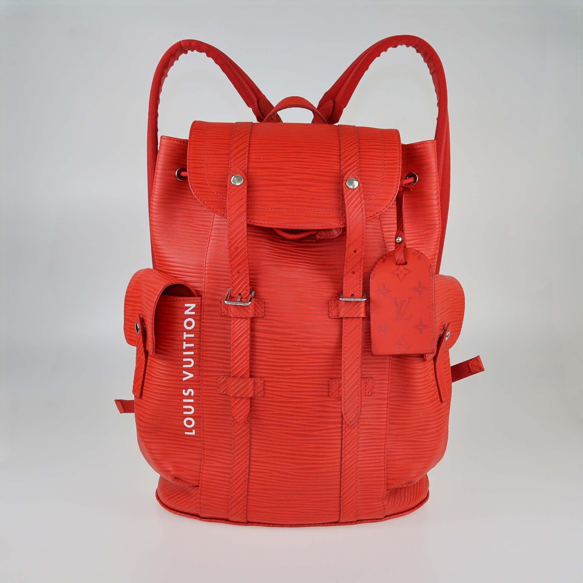 Louis Vuitton Red Epi XL Christopher MM Backpack Womens Louis Vuitton