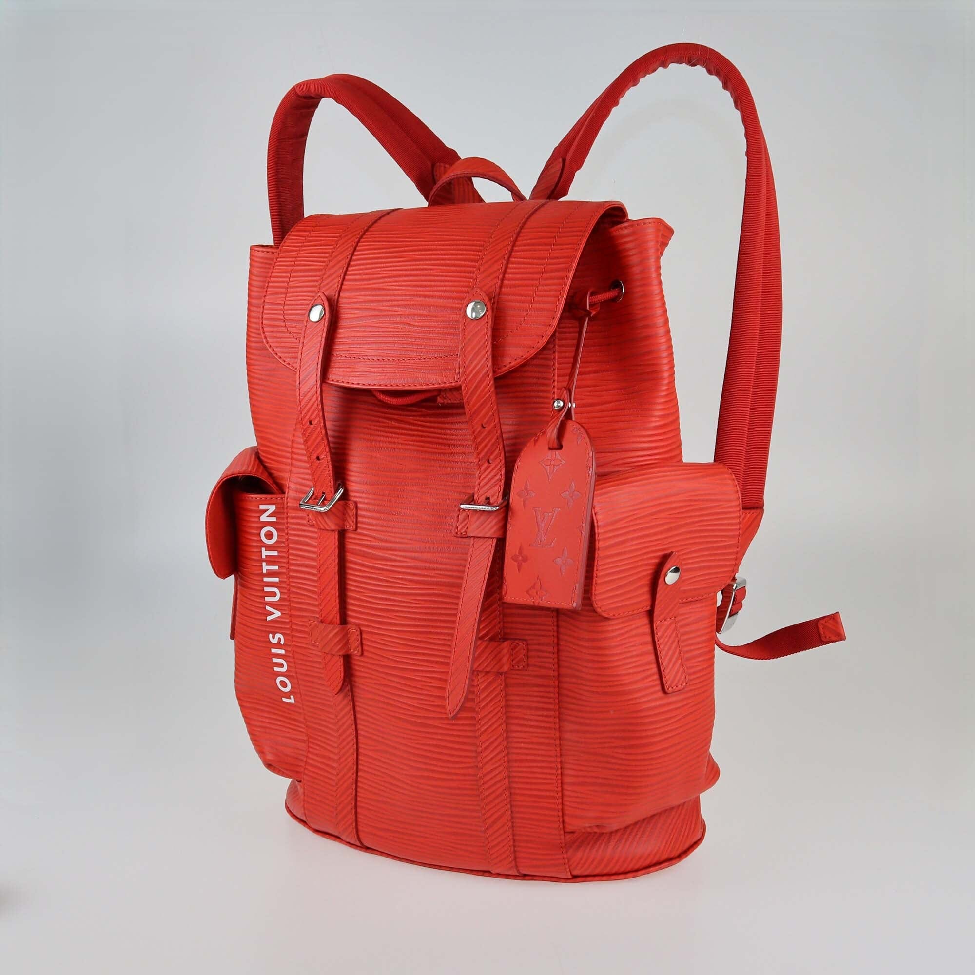 Louis Vuitton Red Epi XL Christopher MM Backpack Womens Louis Vuitton