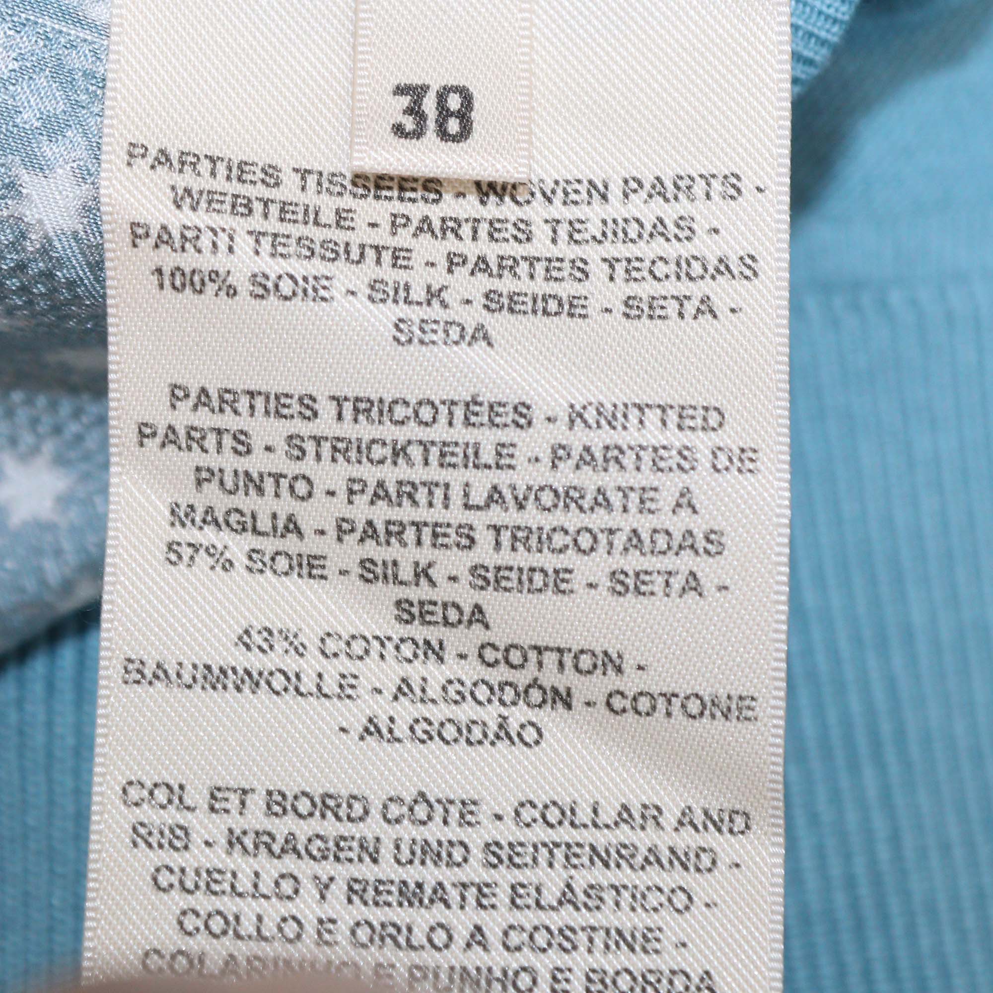 Hermes Blue Silk Brides de Gala Twillreine Sweater