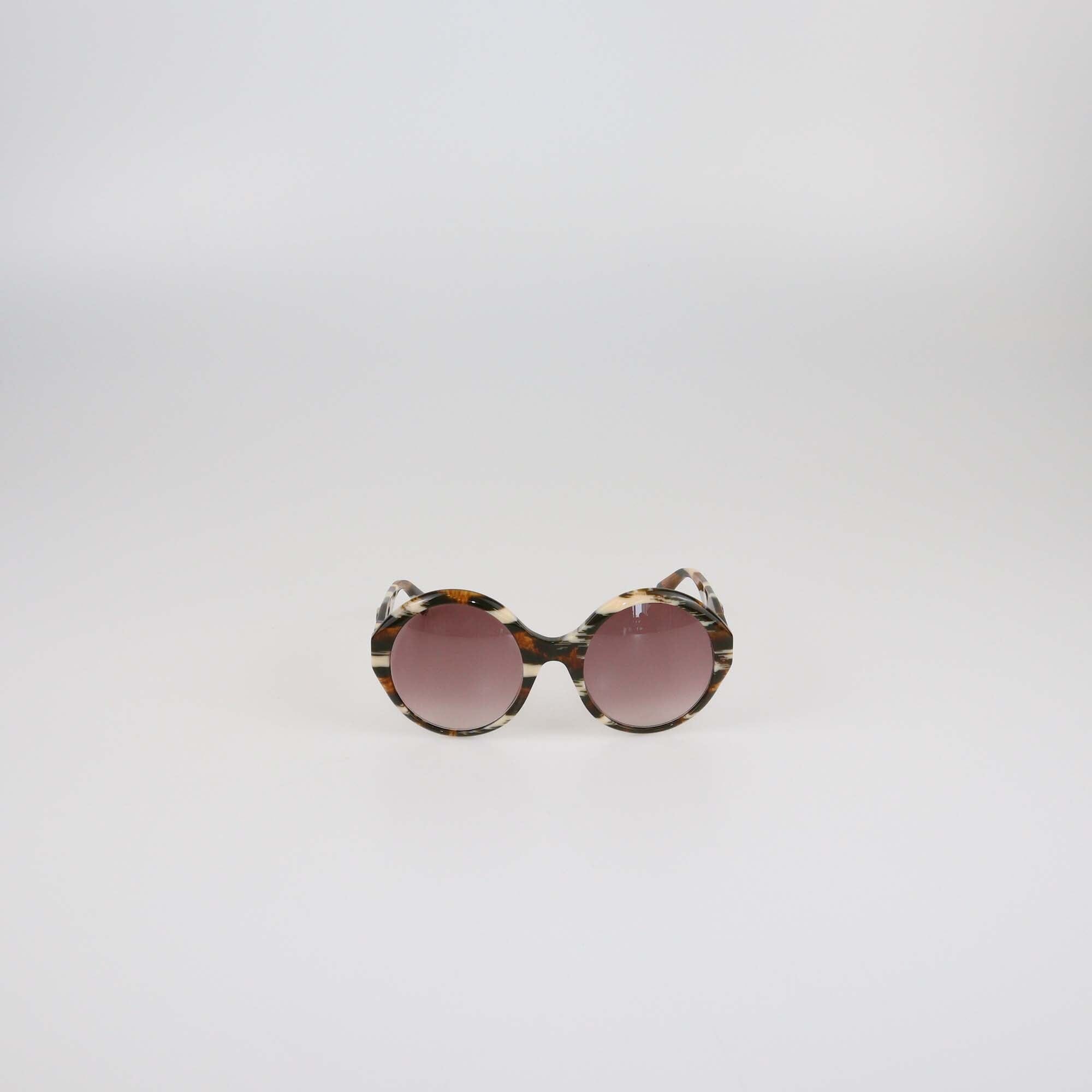 Gucci Multicolor/Burgundy Gradient Round Sunglasses Womens Gucci