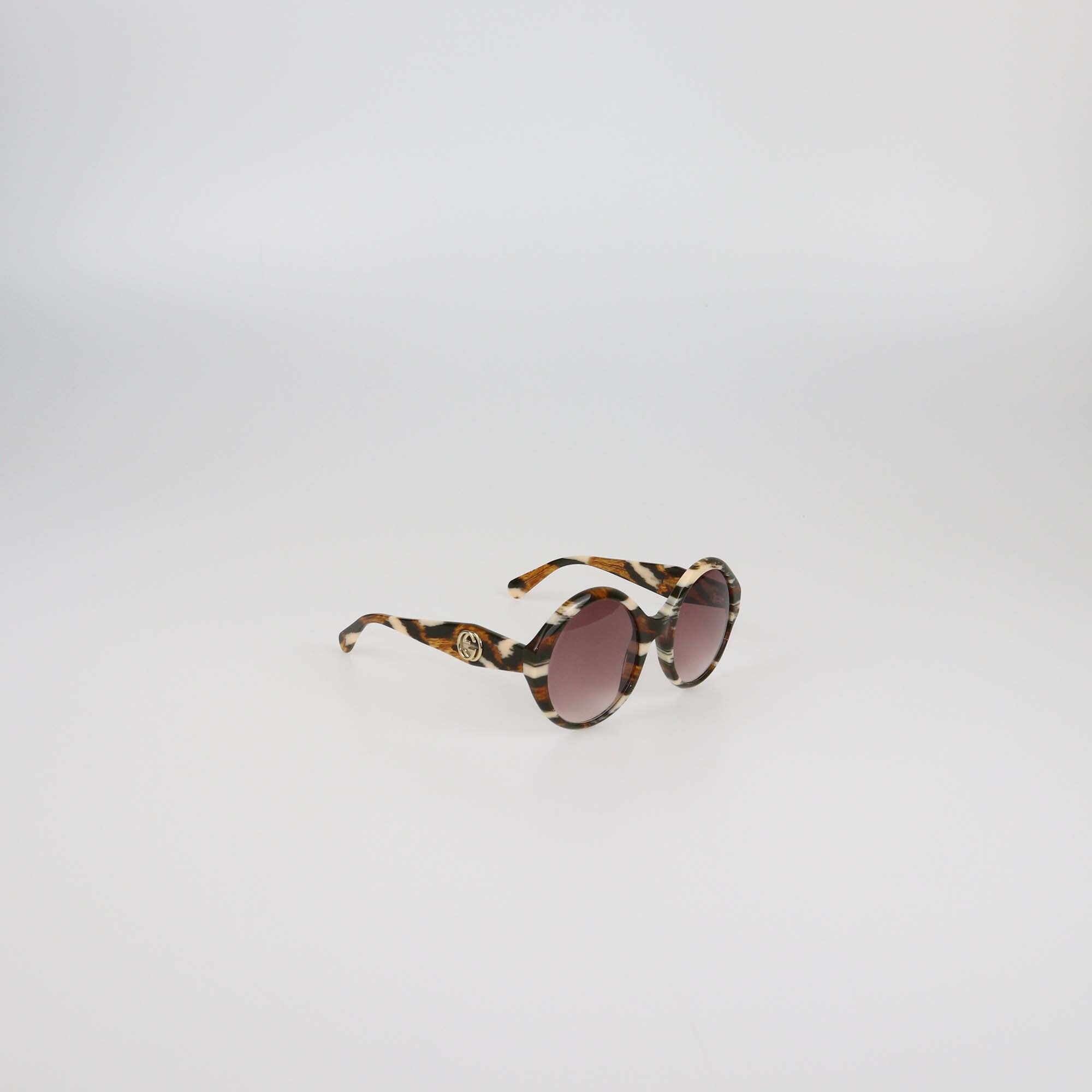 Gucci Multicolor/Burgundy Gradient Round Sunglasses Womens Gucci