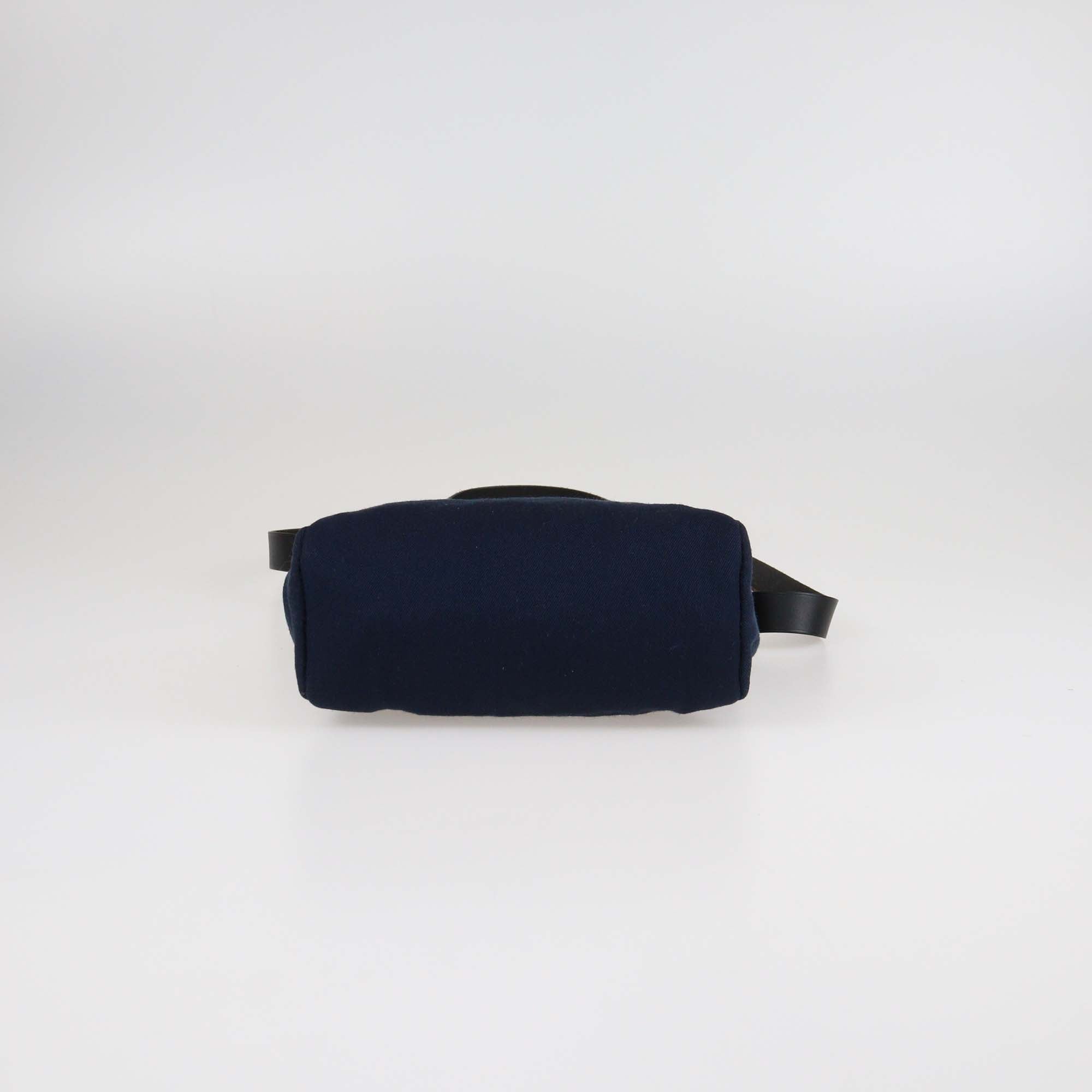 Hermes Navy Blue Toile Herbag TPM