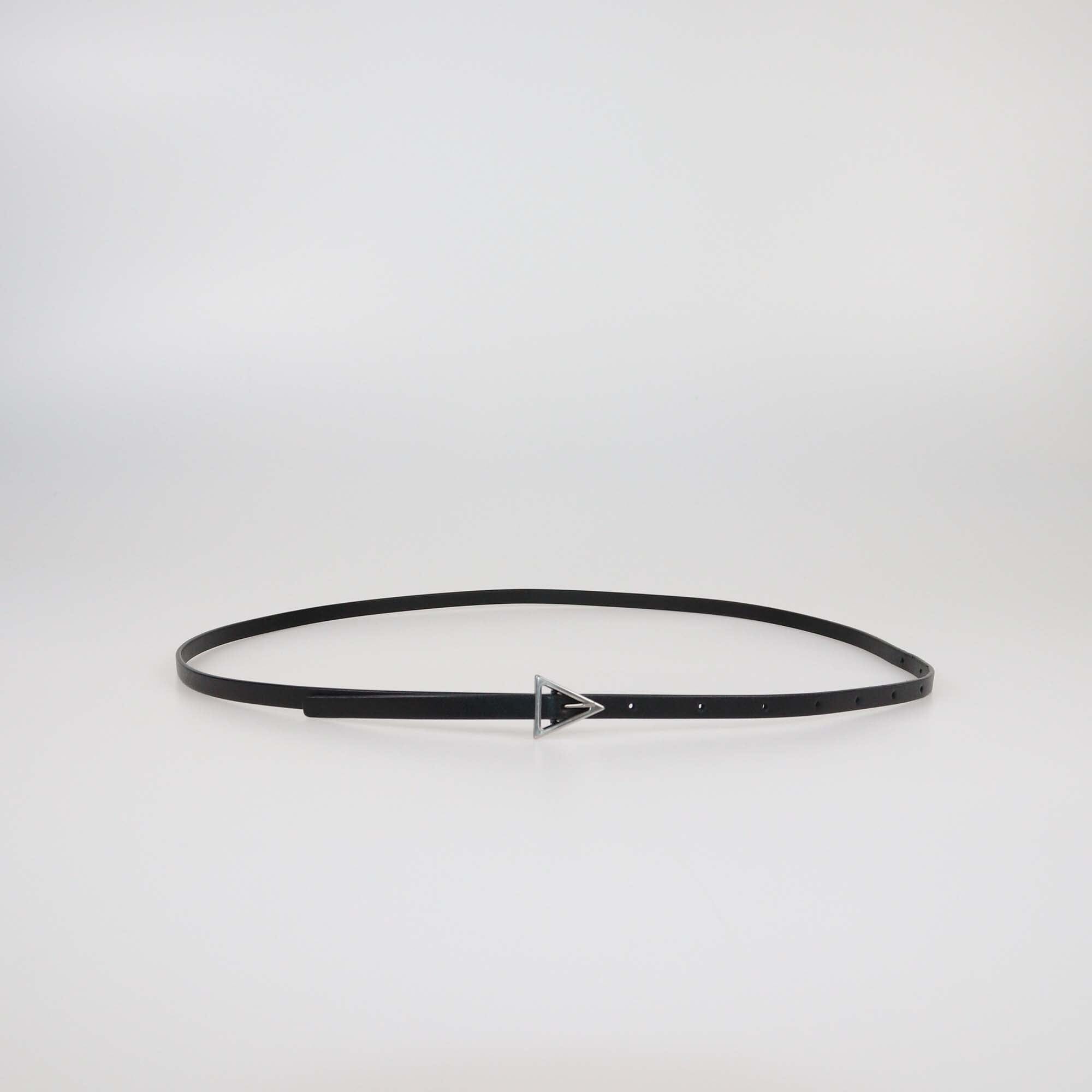 Bottega Veneta Black Skinny Triangle Belt Womens Bottega Veneta