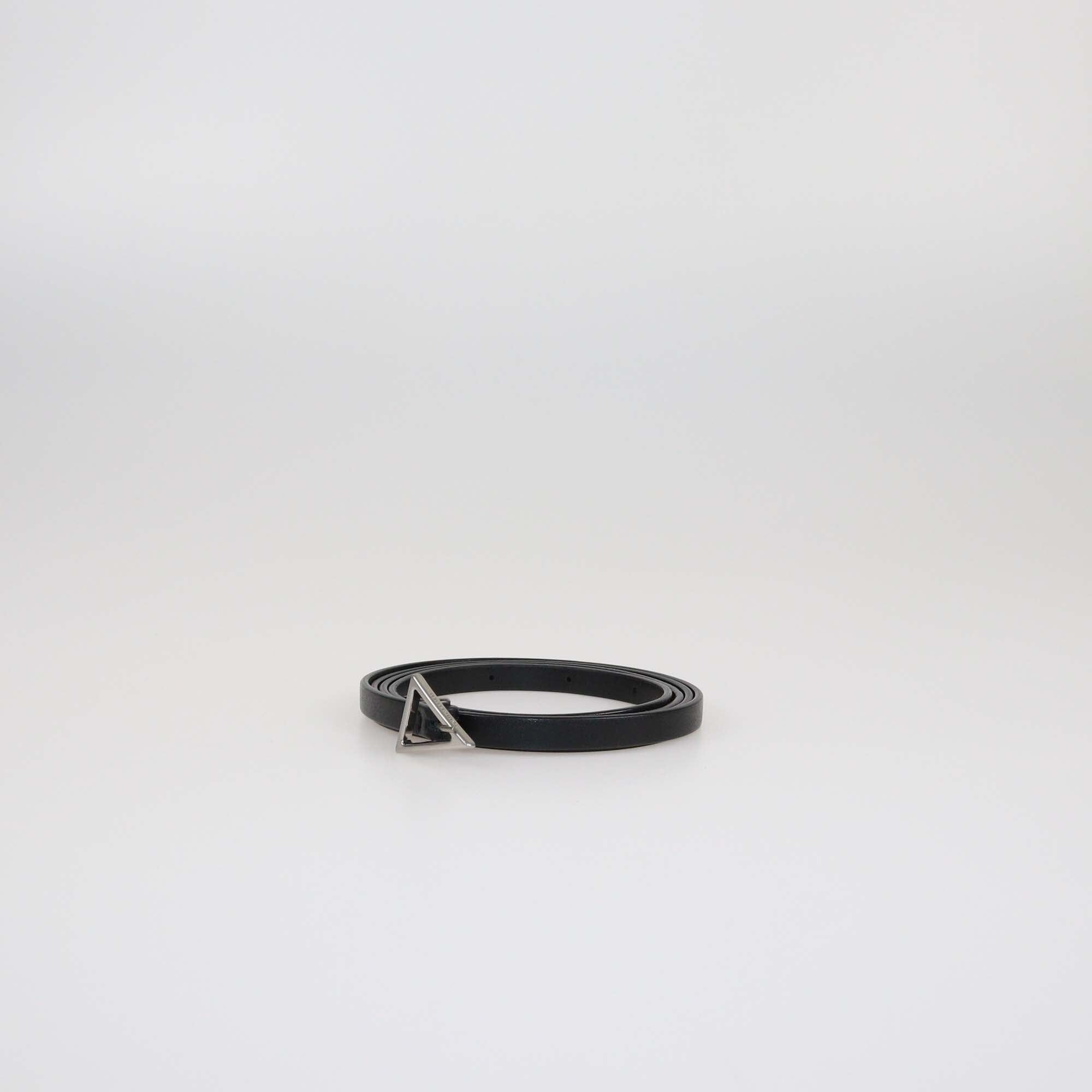 Bottega Veneta Black Skinny Triangle Belt Womens Bottega Veneta