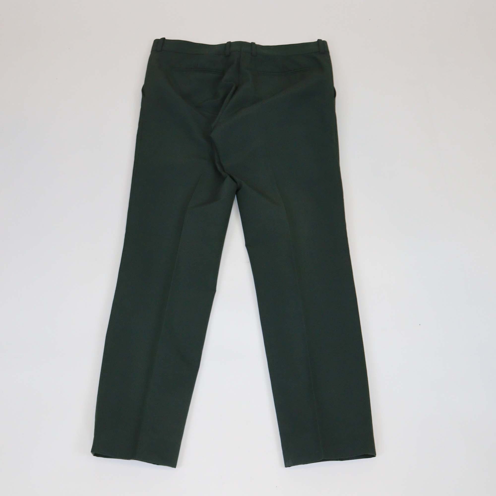 Celine Khaki Green Cotton Blended Front Pocket Trousers