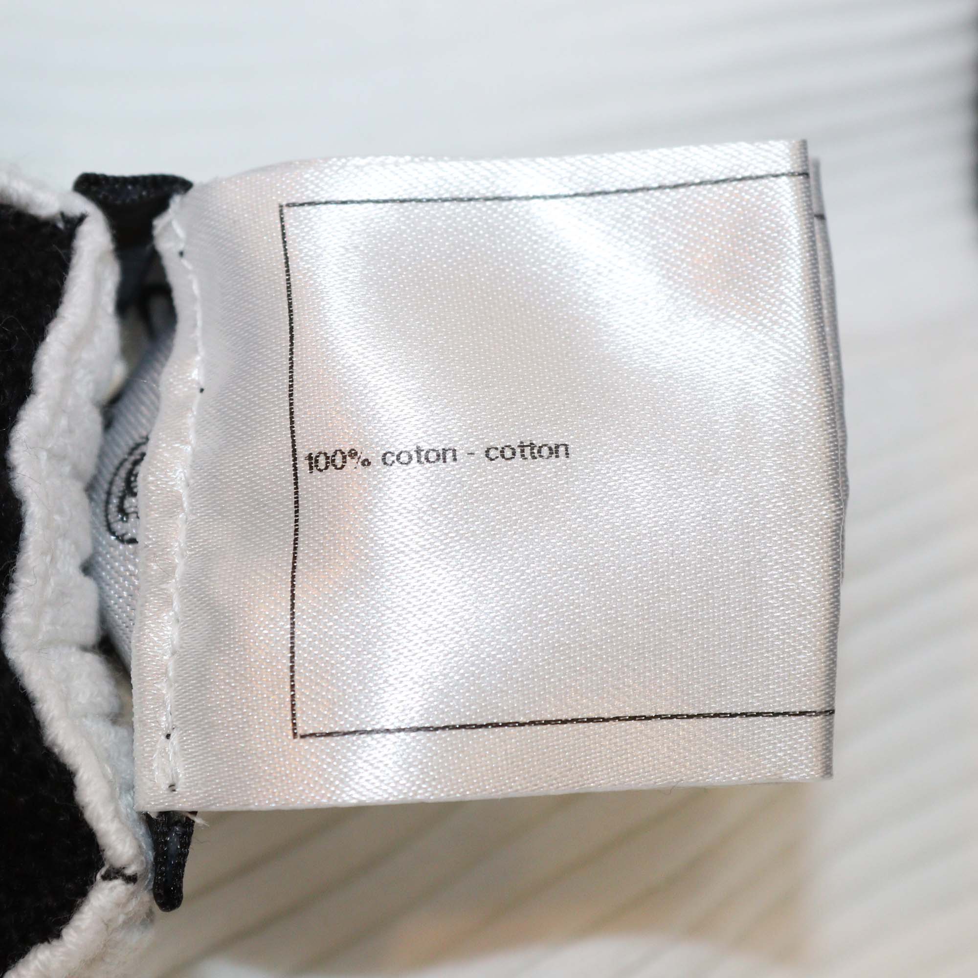 Chanel Black Knit Contrast Rib Knit Trim Detailed Joggers