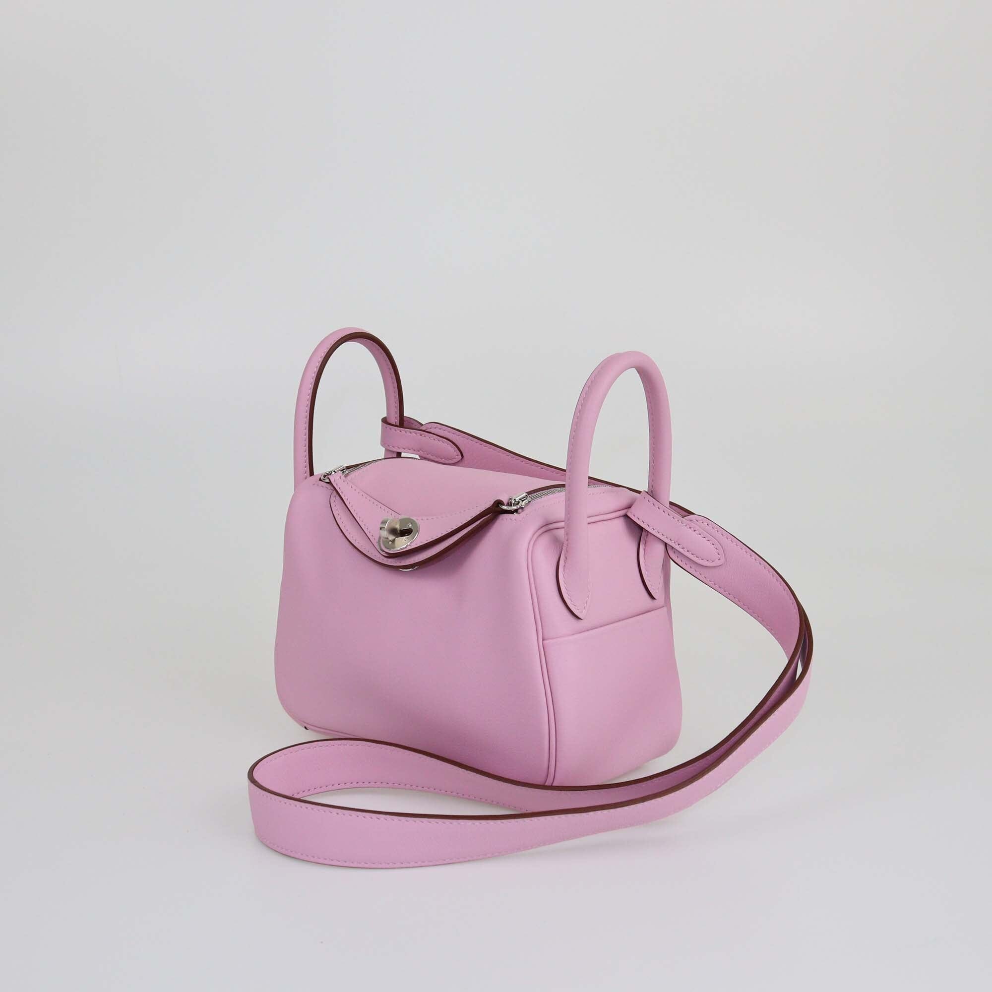 Hermes Mauve Sylvestre Swift Mini Lindy PHW Womens Hermes