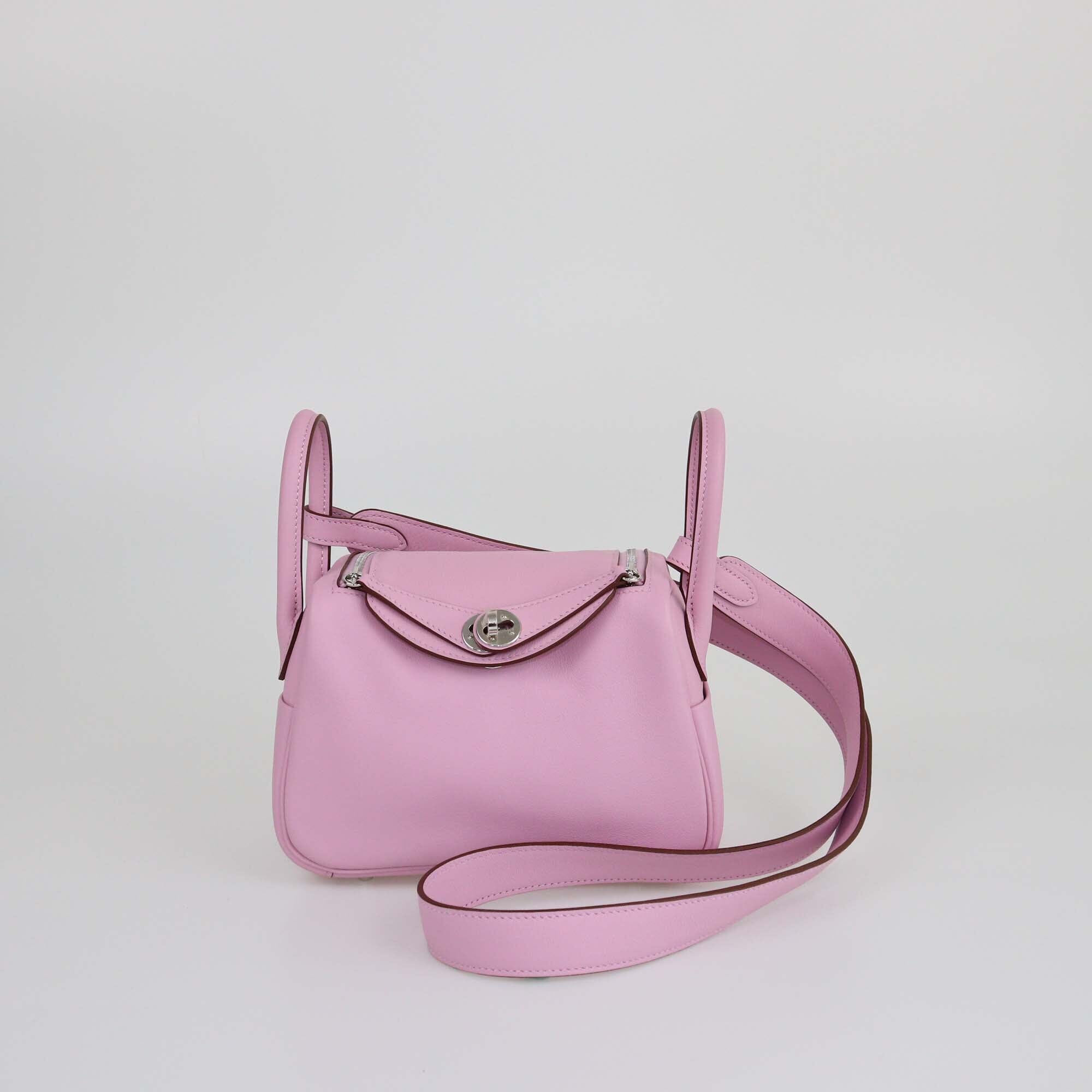 Hermes Mauve Sylvestre Swift Mini Lindy PHW Womens Hermes