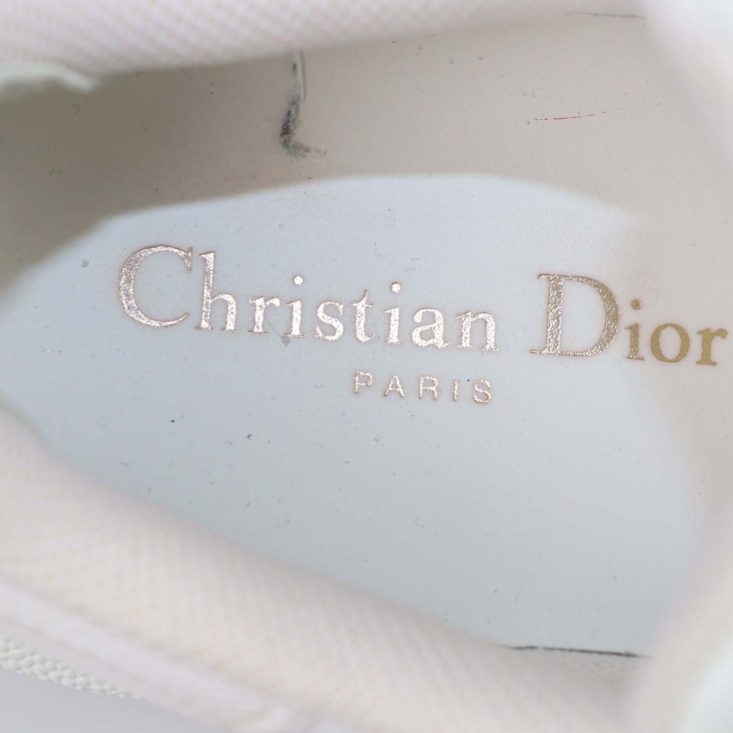 Christian Dior White Leather and Rubber Dior-ID Sneakers