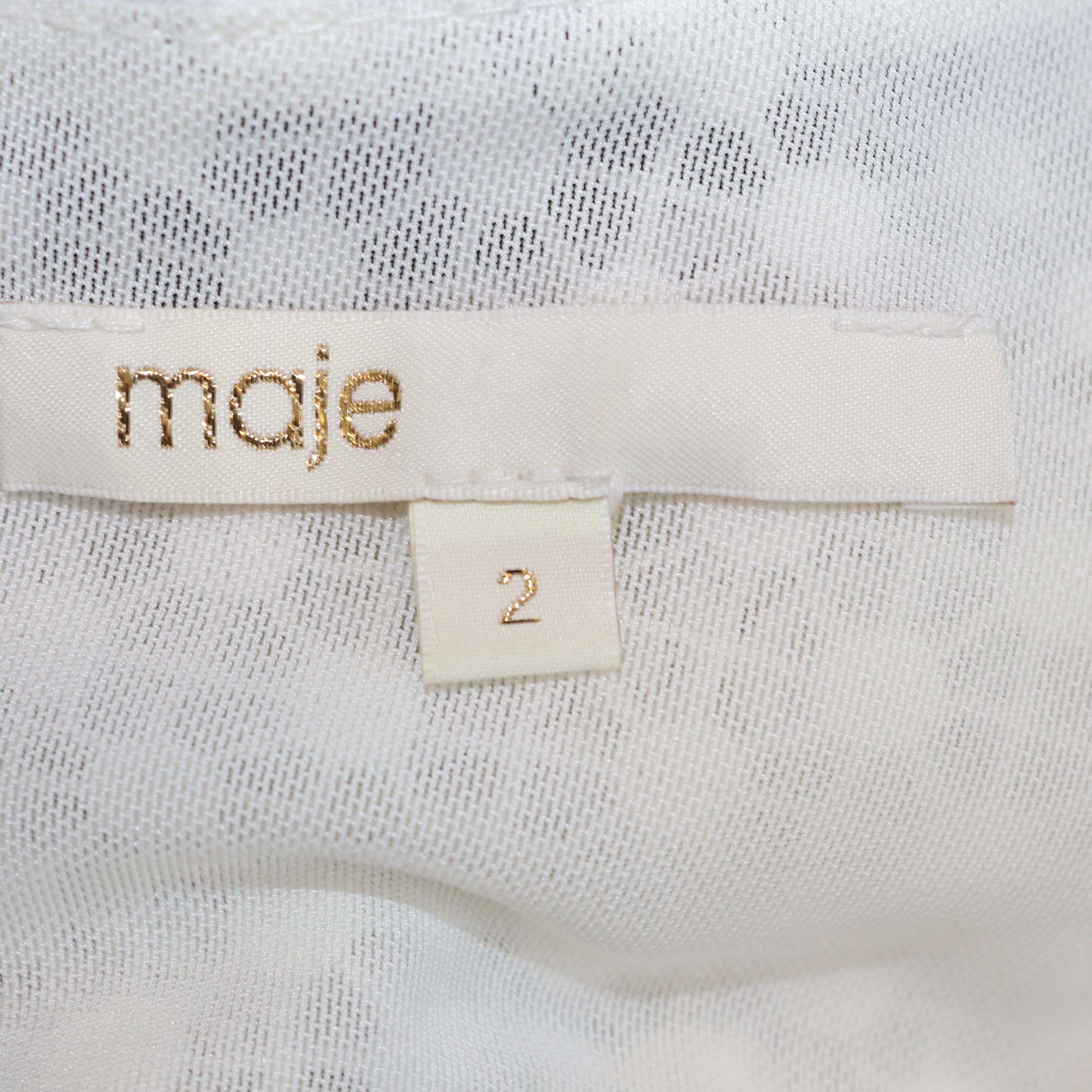 Maje White/Black Ranald Floral Lace Skater Mini Dress