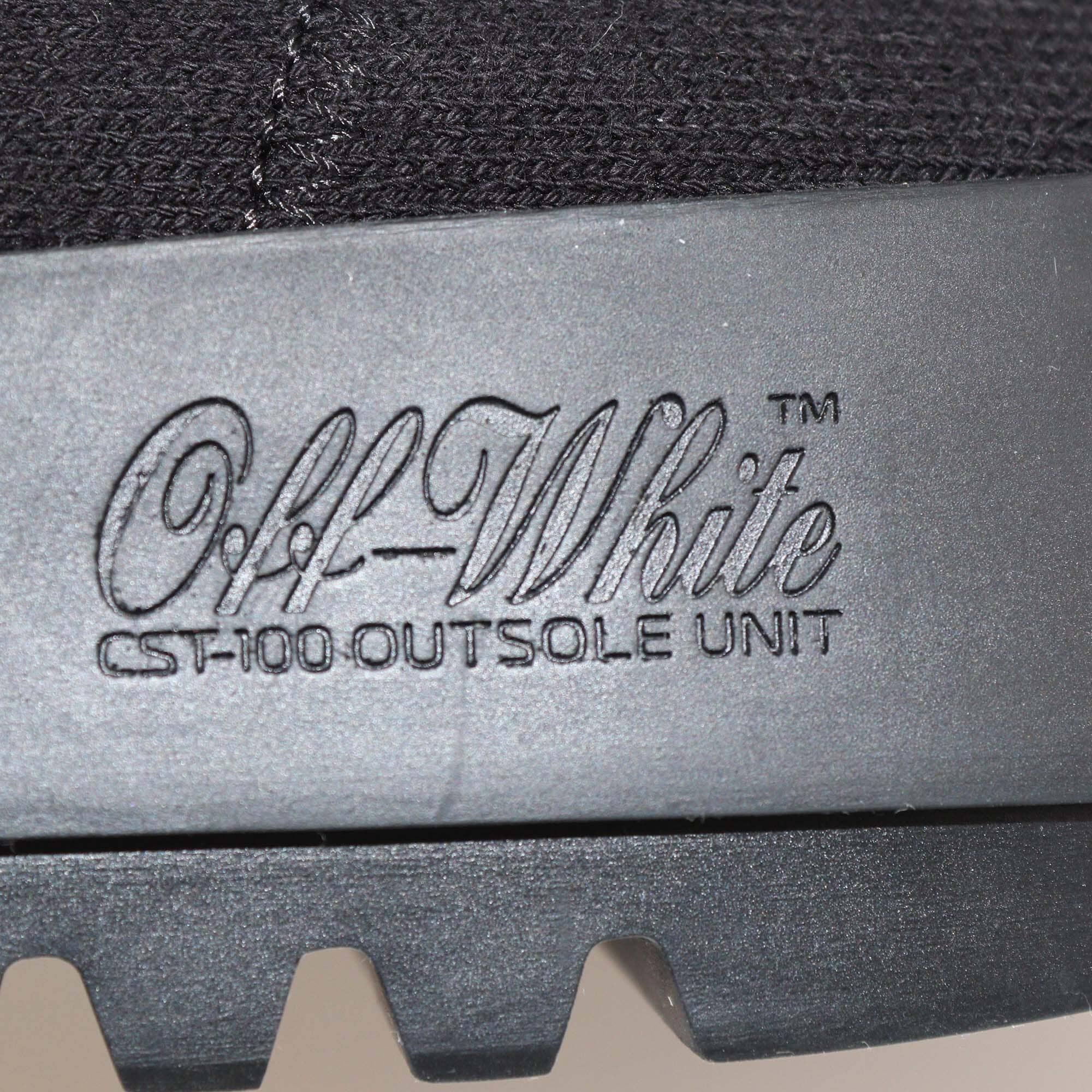 Off-White Black Knit Moto Wrap Velcro Sneakers Mens Off-White