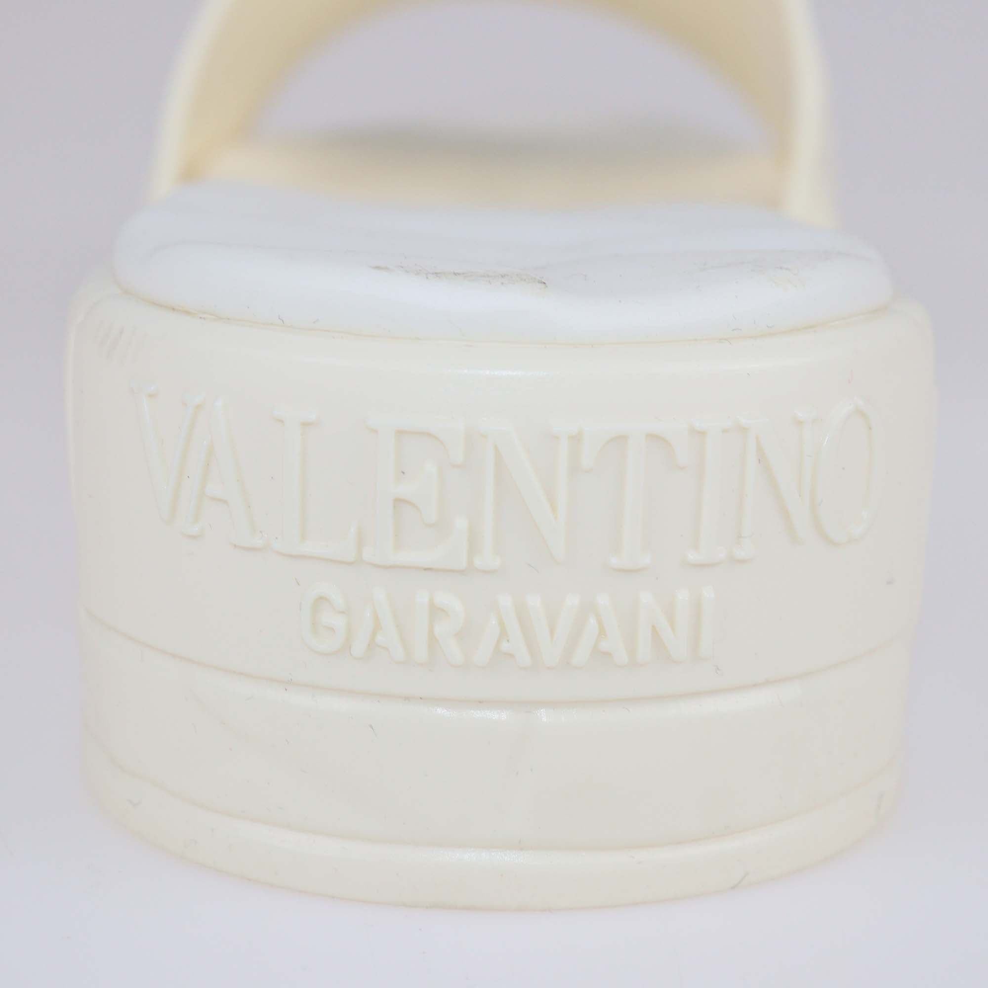 Valentino Cream Rubber Rose Atelier Slide Sandals