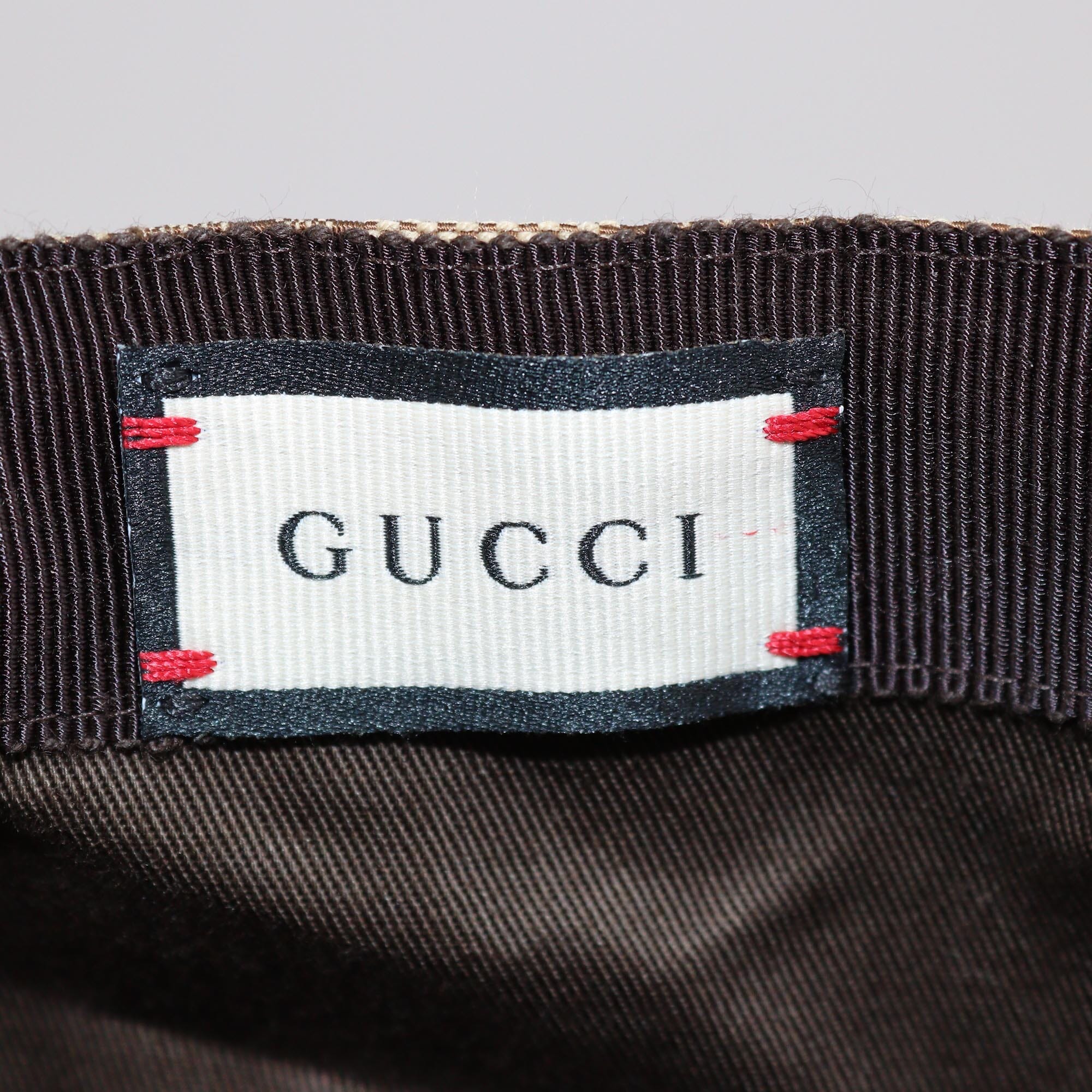 Gucci Beige GG Canvas Web Baseball Cap Womens Gucci