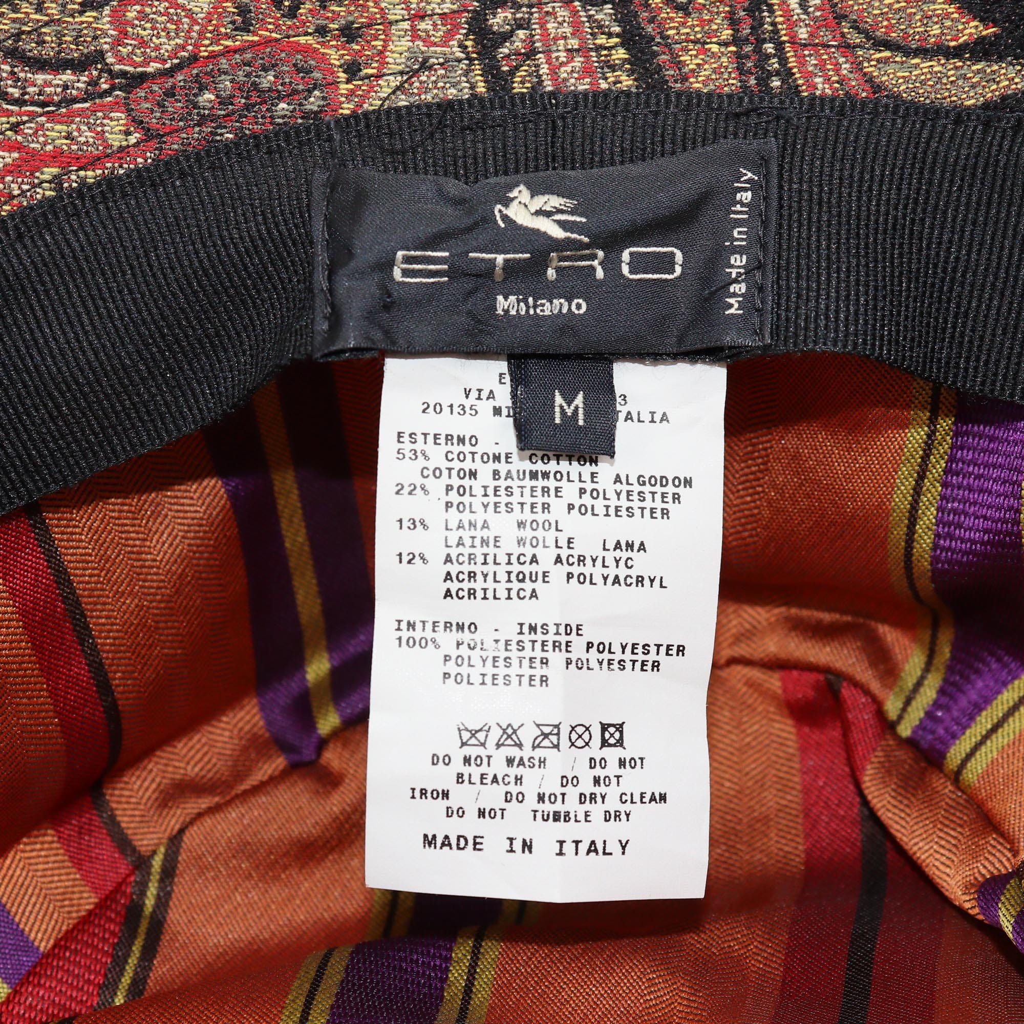 Etro Multicolor Printed Bucket Hat Womens Etro