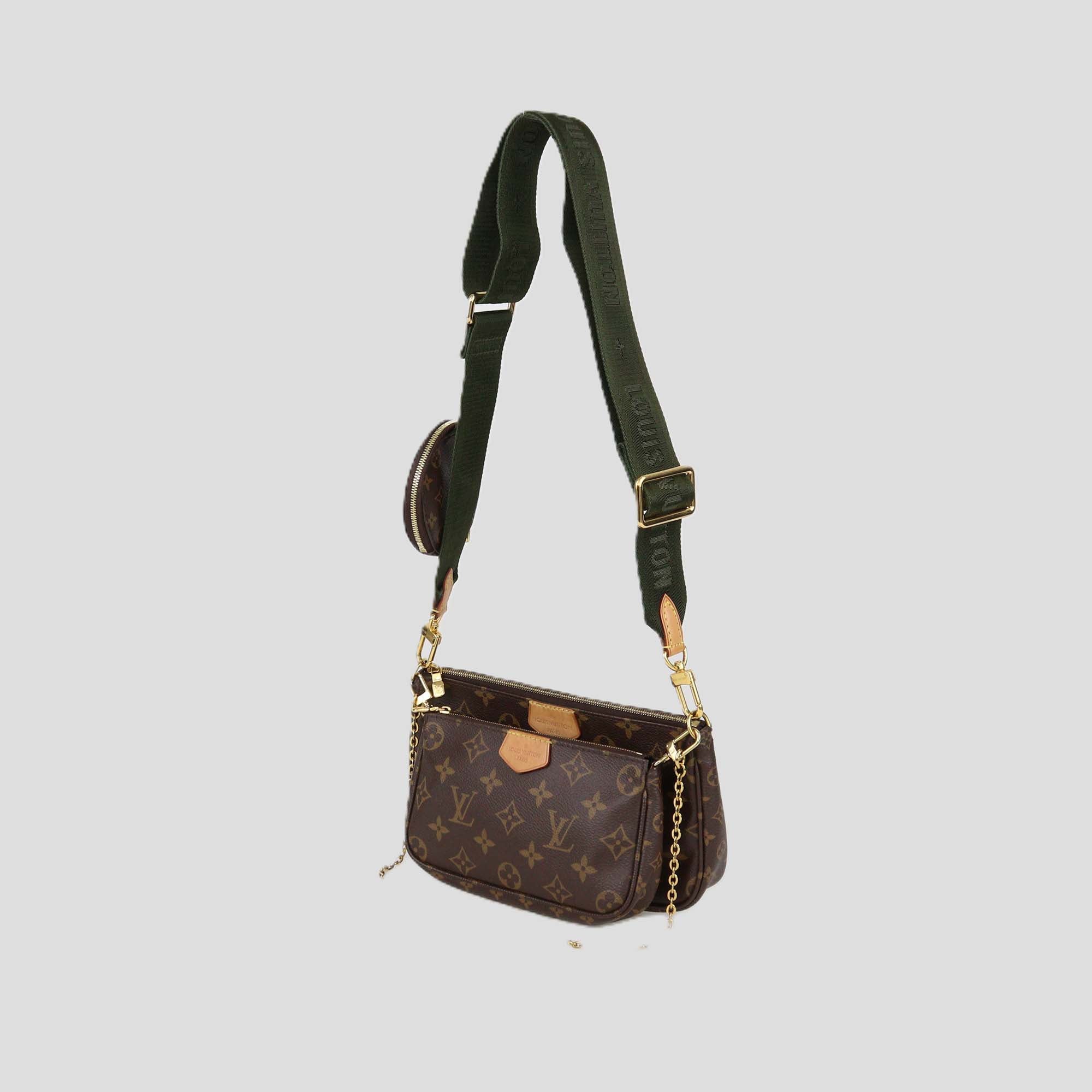 Louis Vuitton Khaki Monogram Canvas Multi Pochette Accessoires Bag