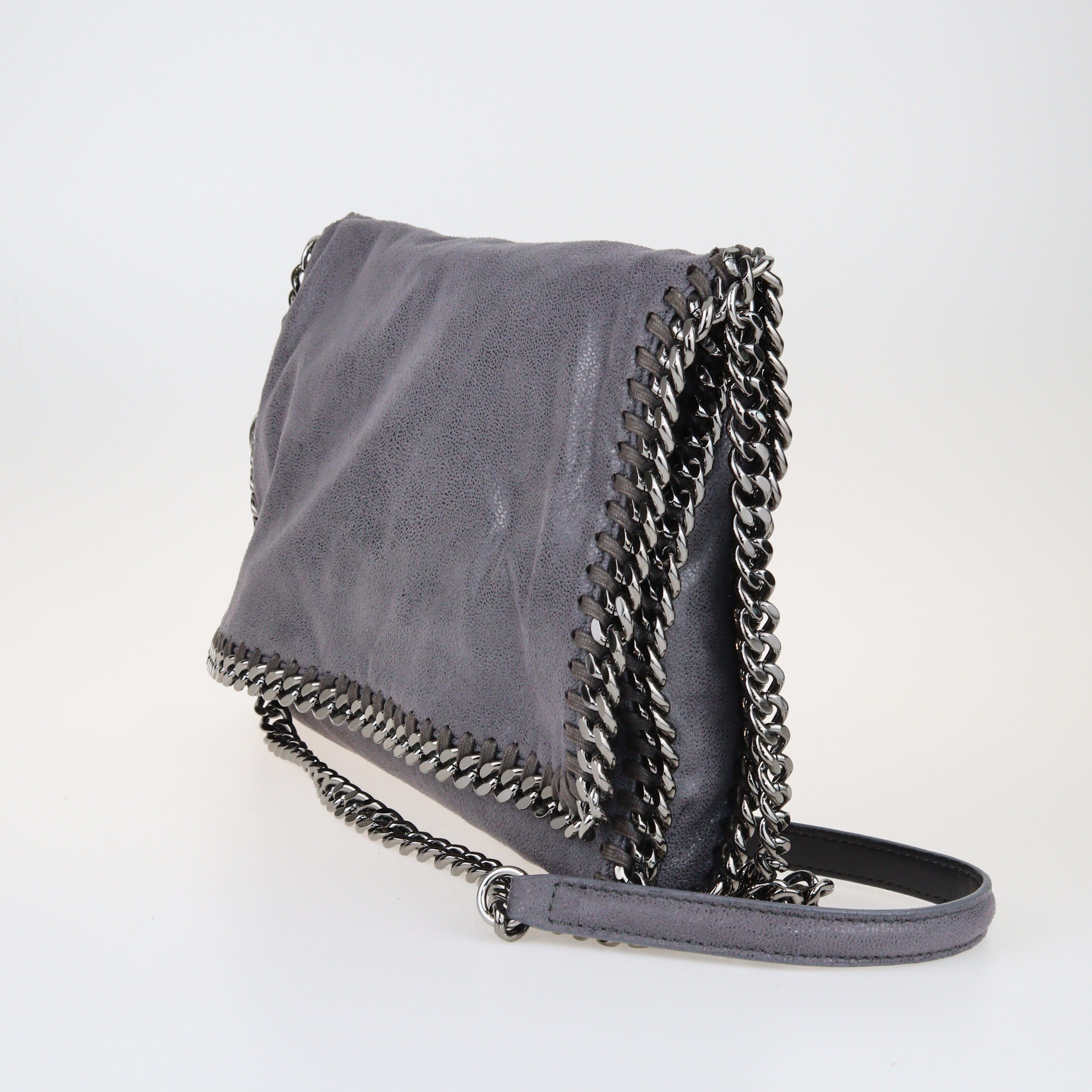 Dark Grey Fallabella Flap Crossbody Bag Bags Stella McCartney 