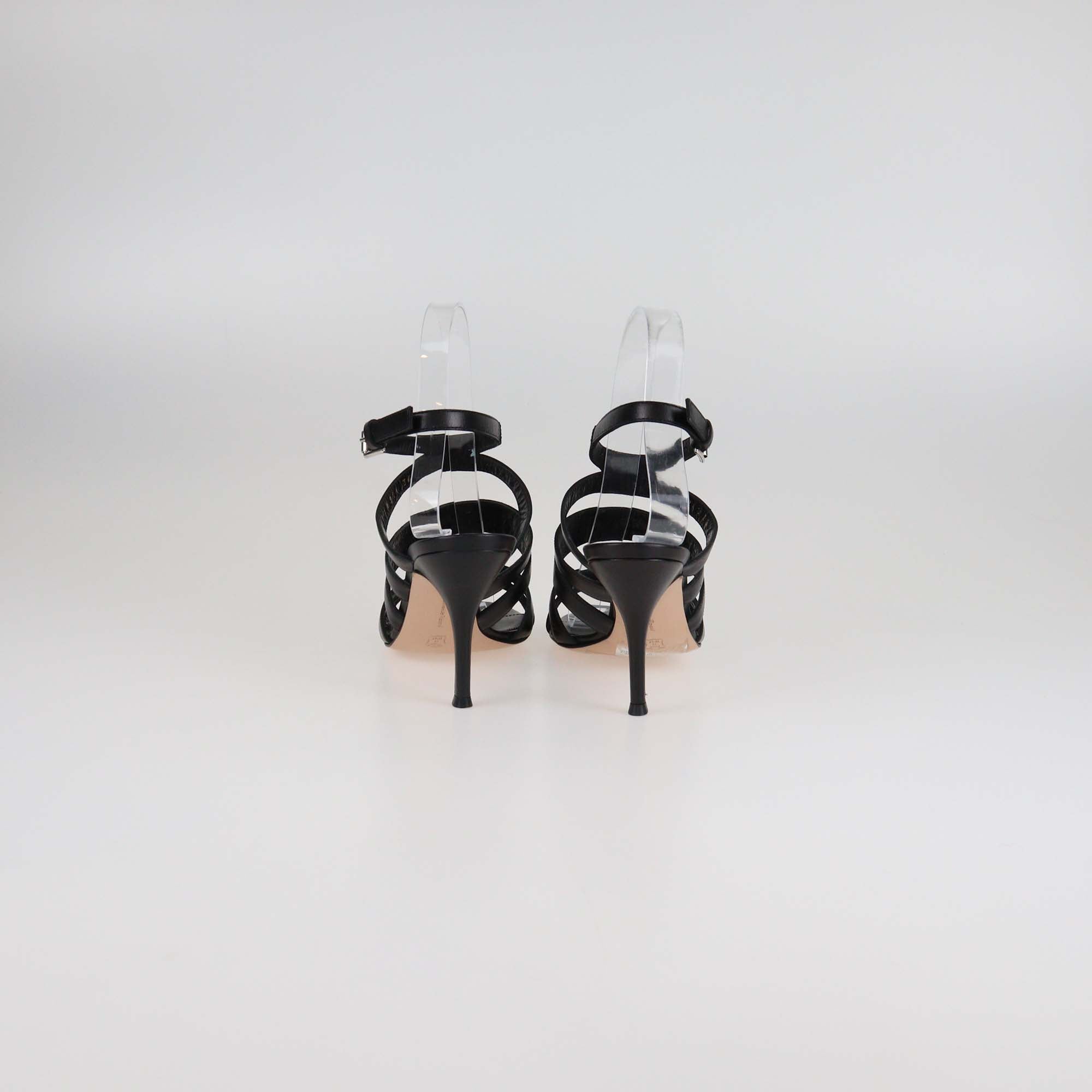 Gianvito Rossi Black Leather Strappy Sandals