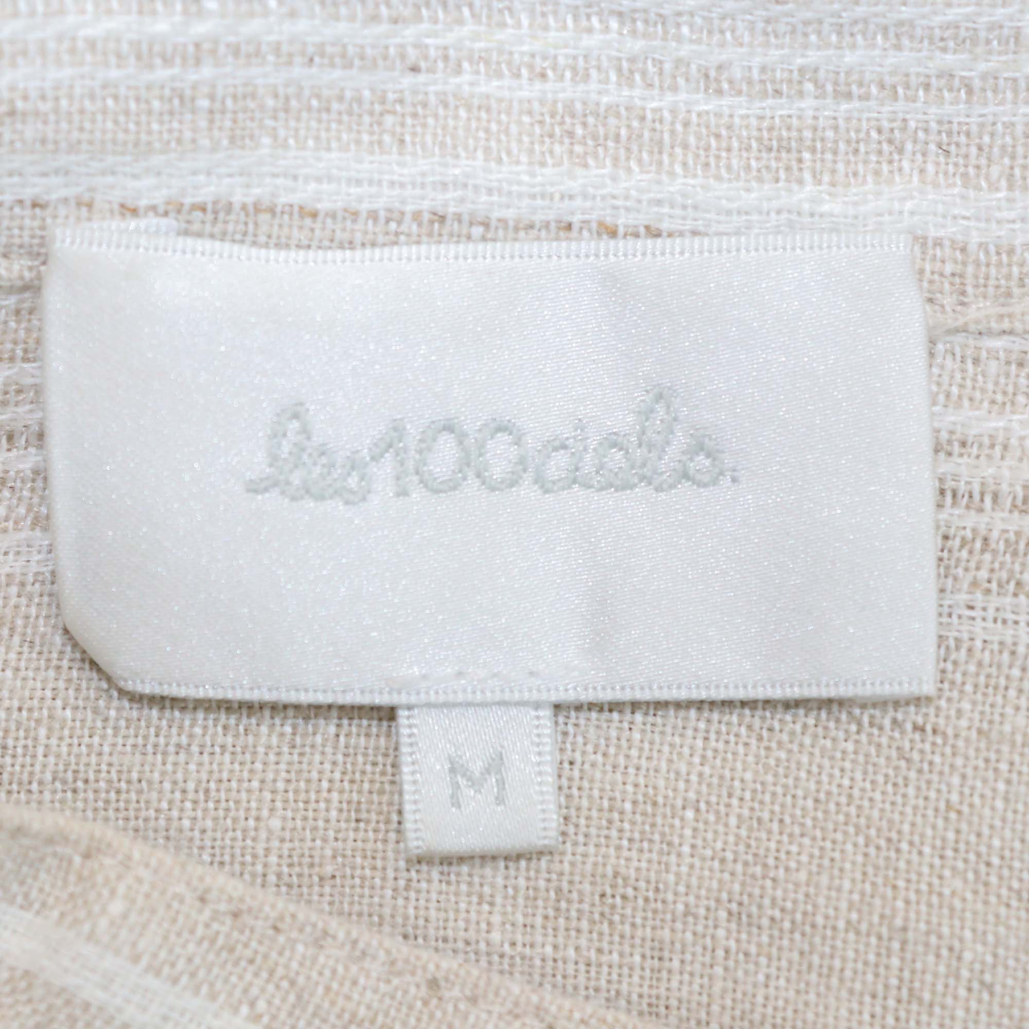 Les 100 Ciels Beige Linen Kora Long Sleeve Tunic & Trouser Set