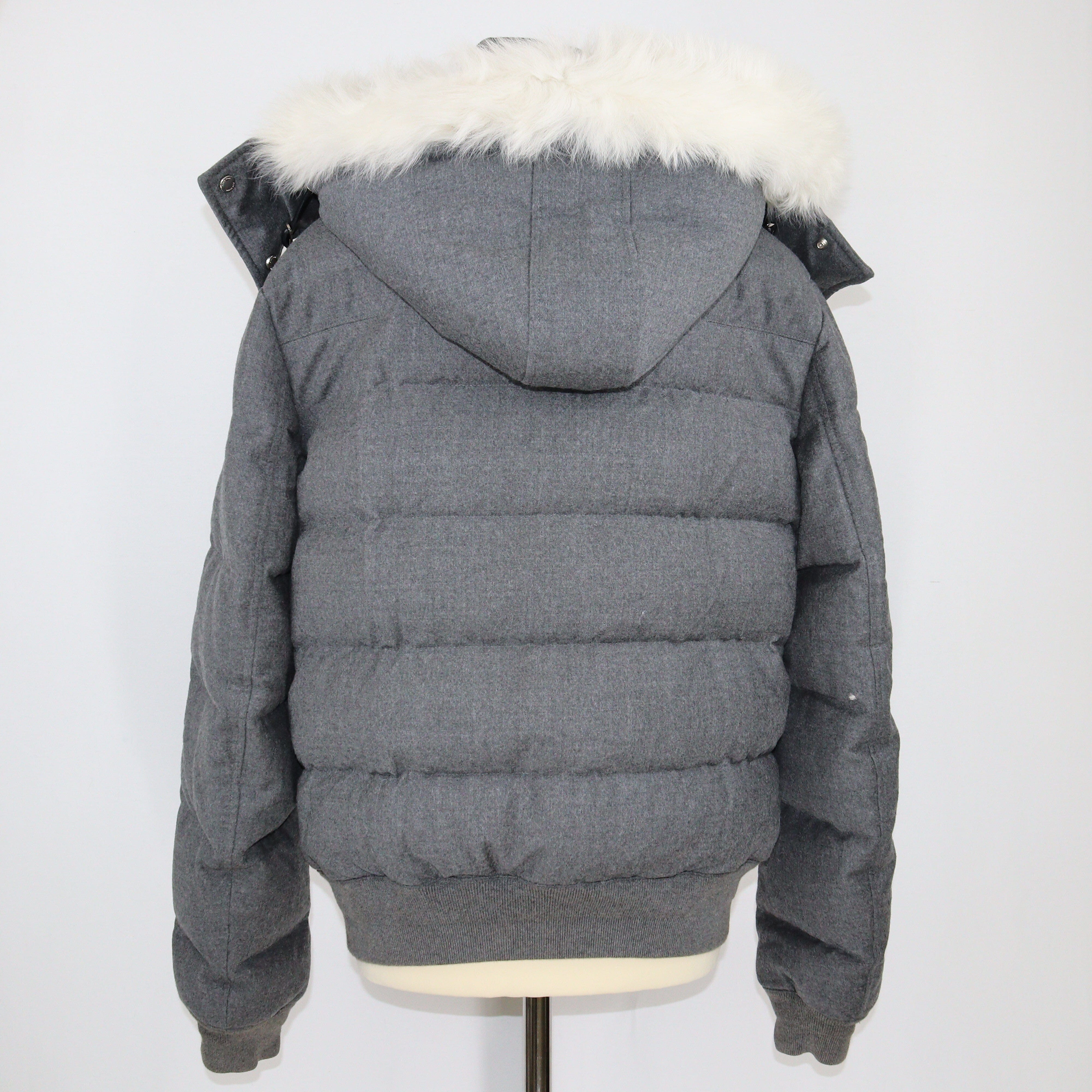 Grey Fur Hooded Jacket Clothings Dior