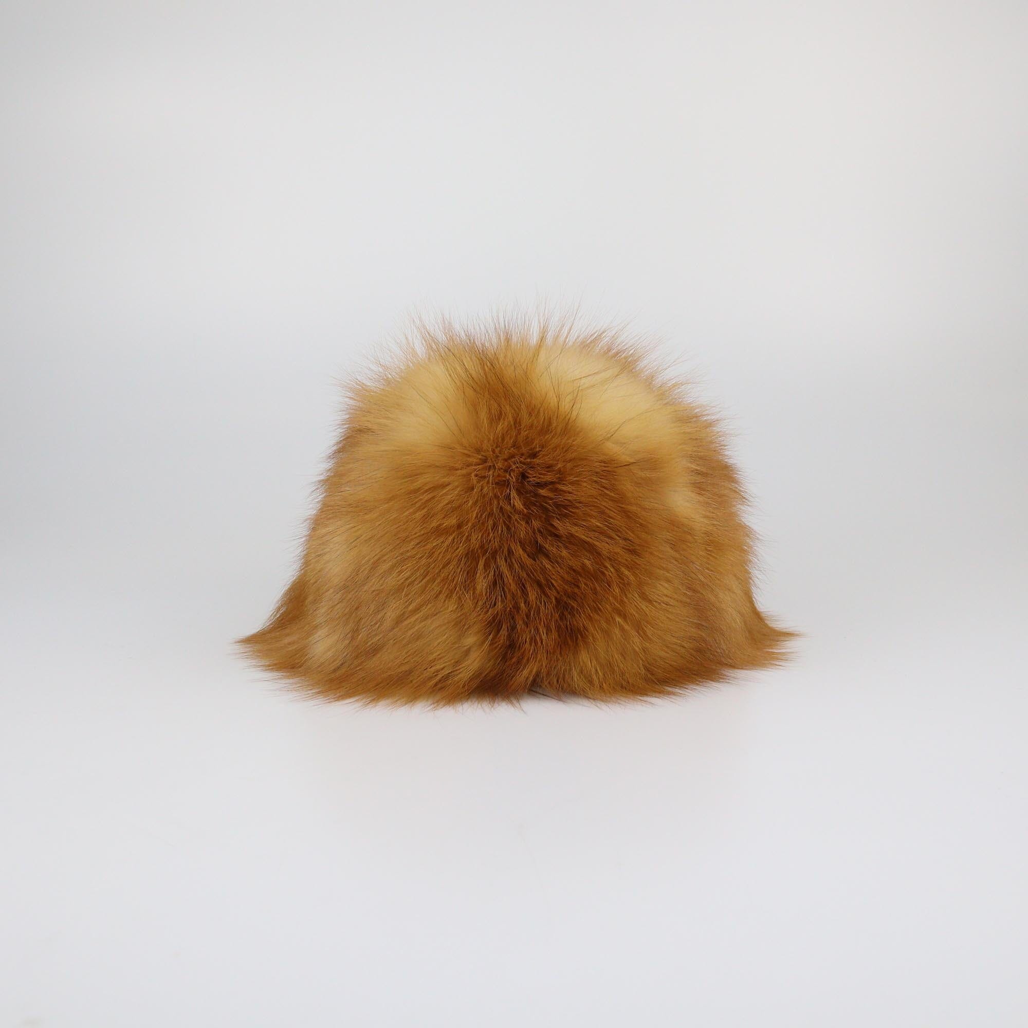 Chanel Brown/Grey Fur Baseball Cap Womens Chanel