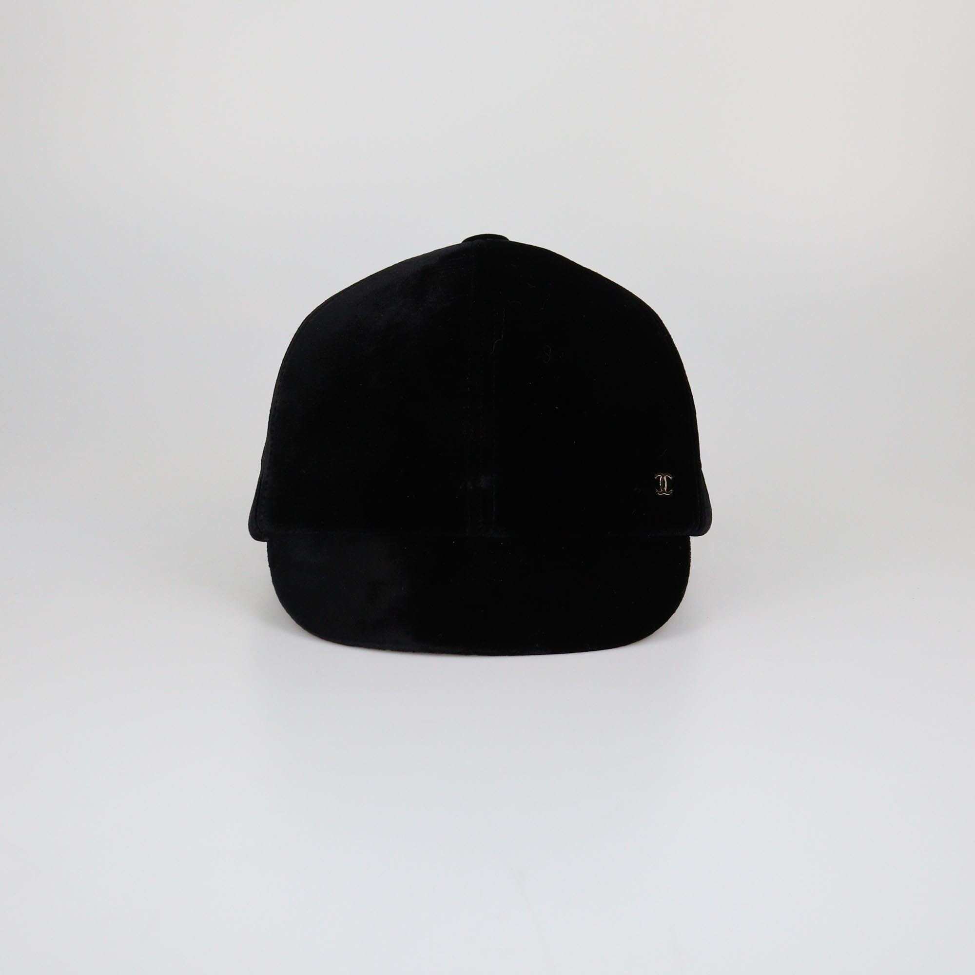 Chanel Black CC Riding Cap Womens Chanel