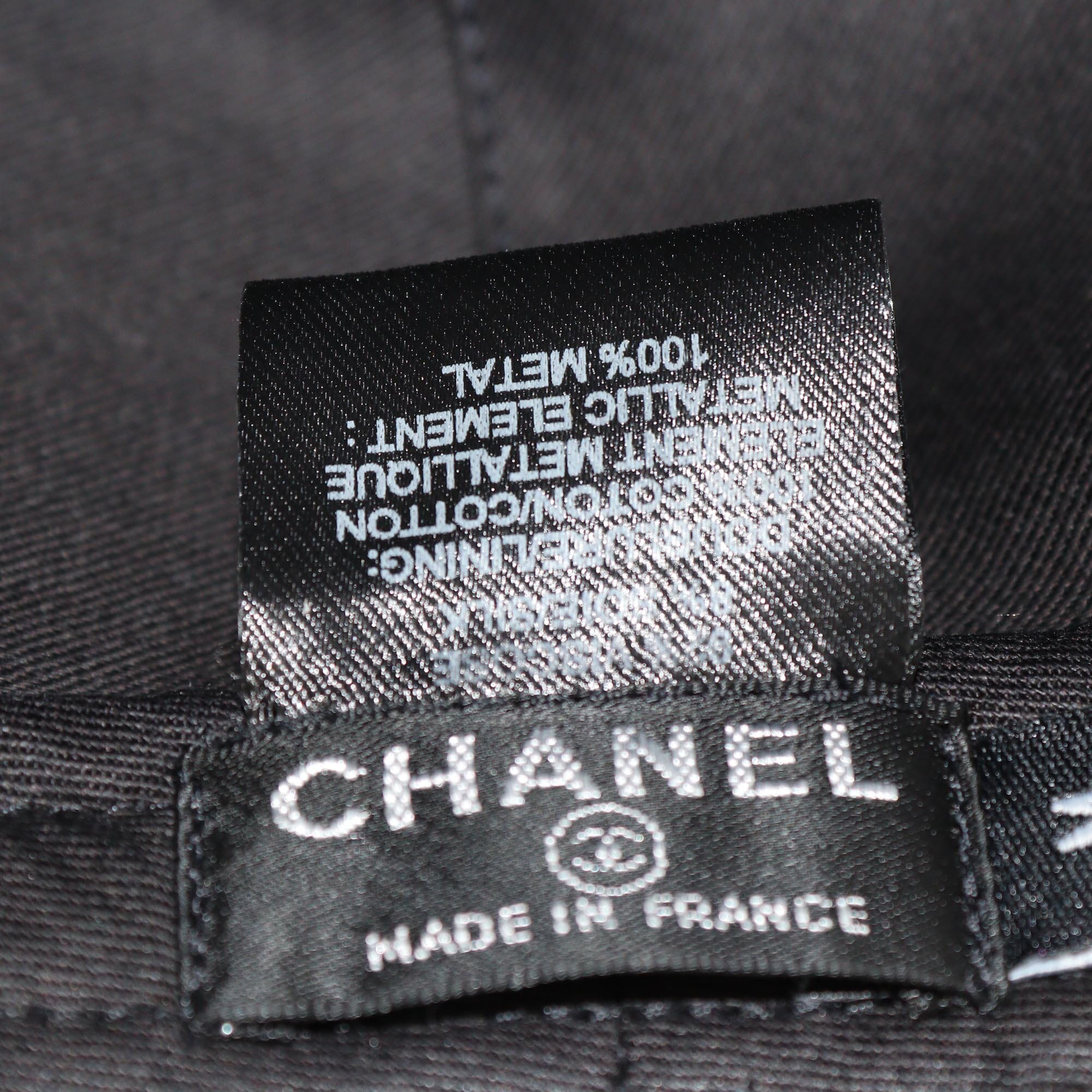 Chanel Black CC Riding Cap Womens Chanel