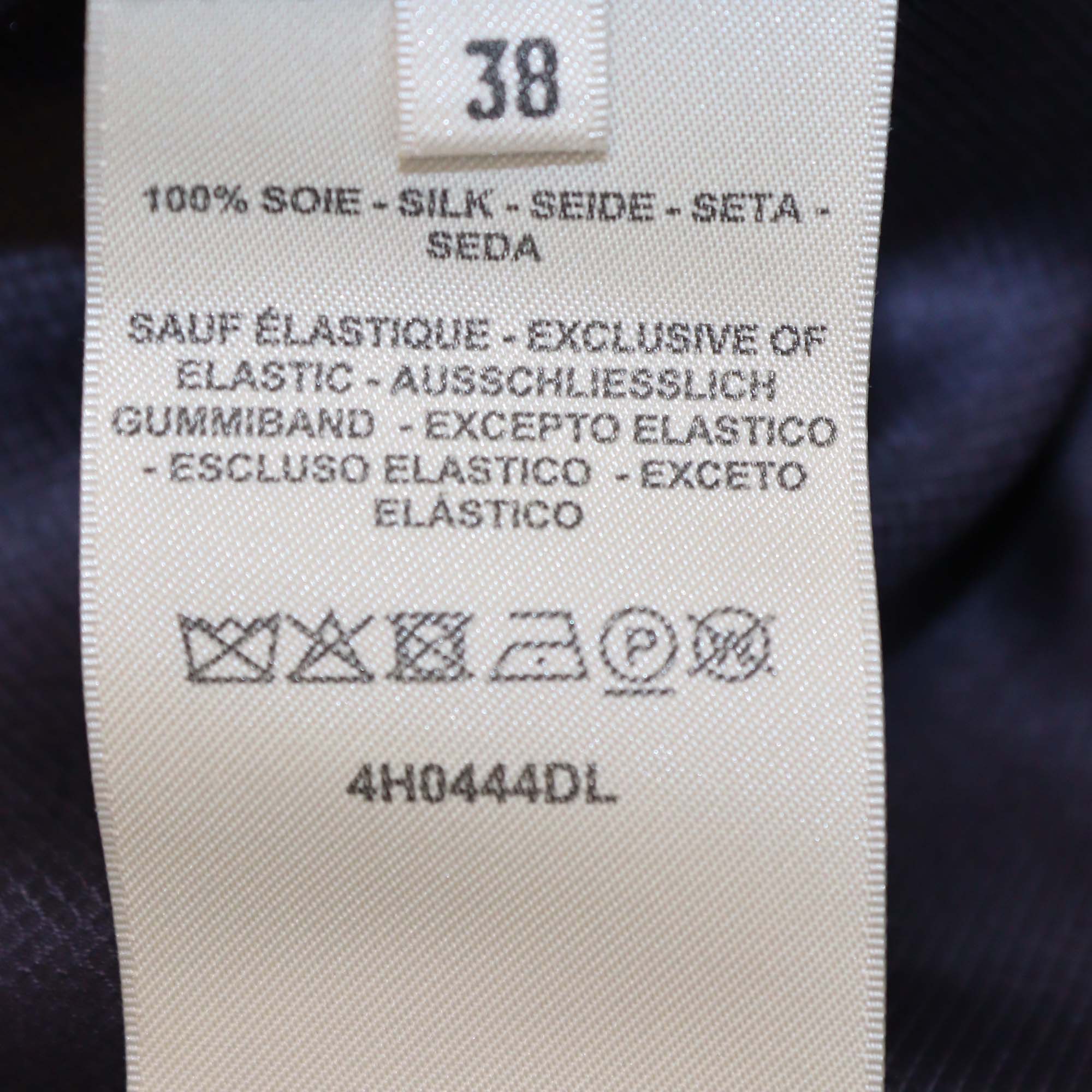 Hermes Violet Silk En Desordre Finesse Pants