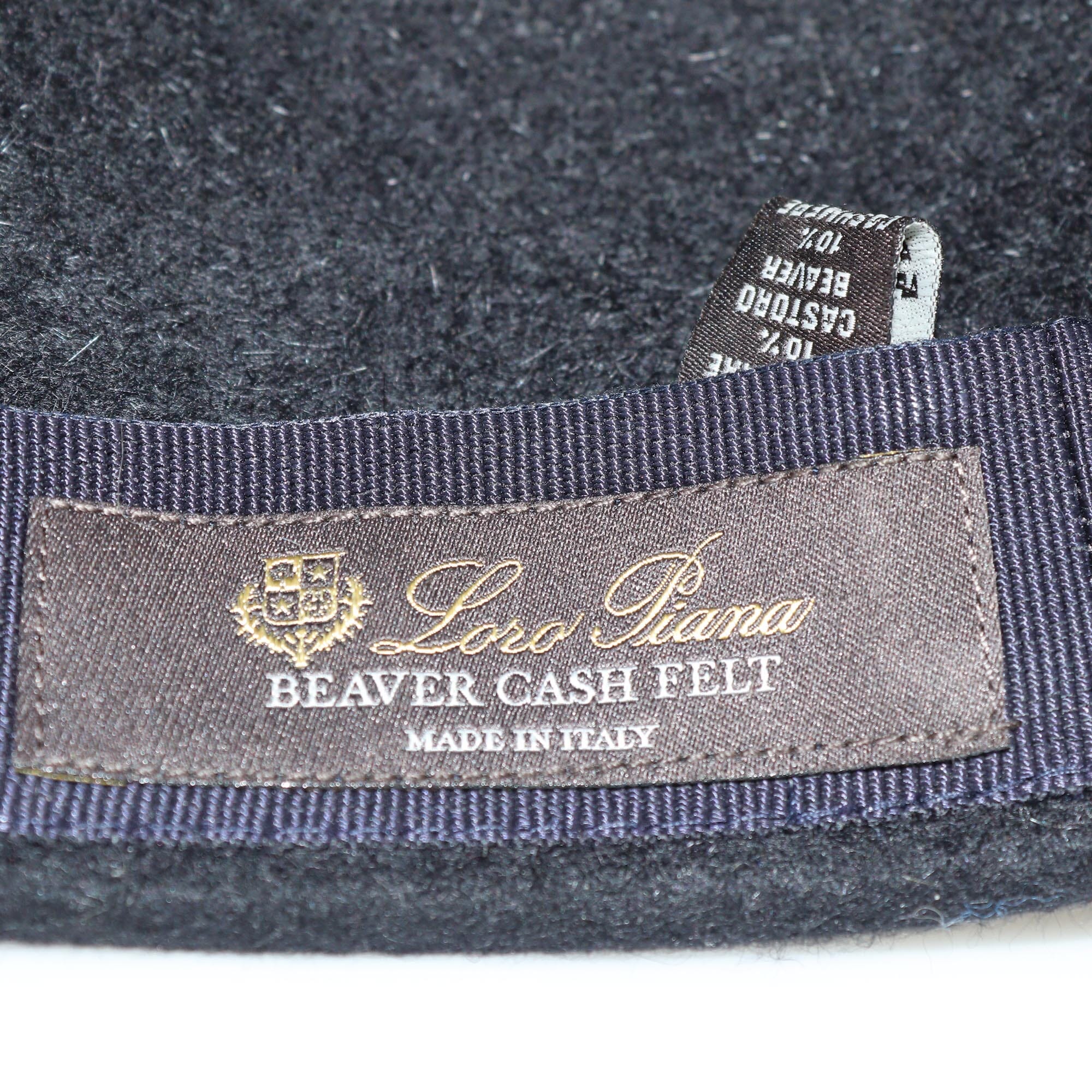 Loro Piana Black/Brown Alligator Trim Riding Cap Womens Loro Piana