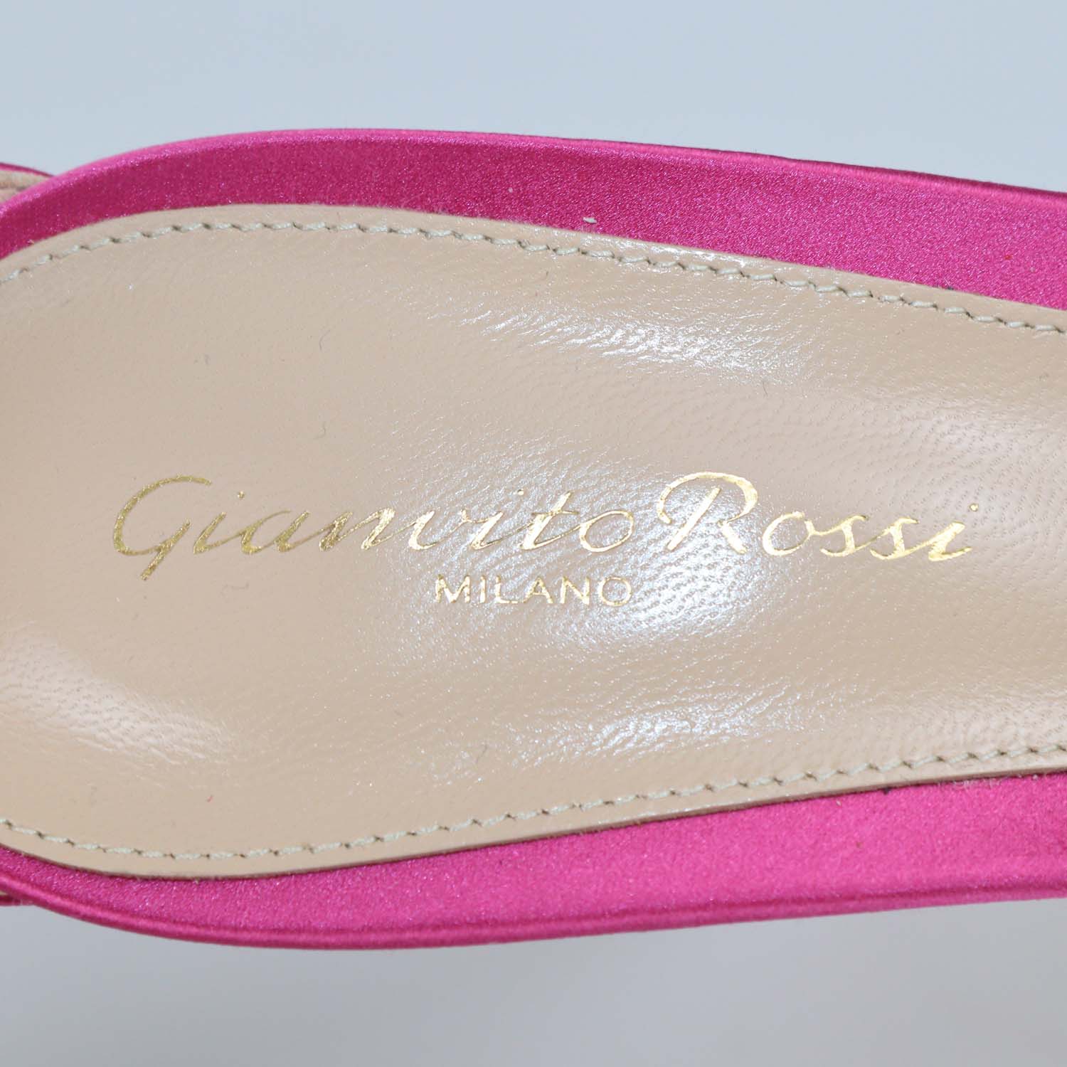 Gianvito Rossi Fuchsia Rhinestone Suede Montecarlo Ankle Strap