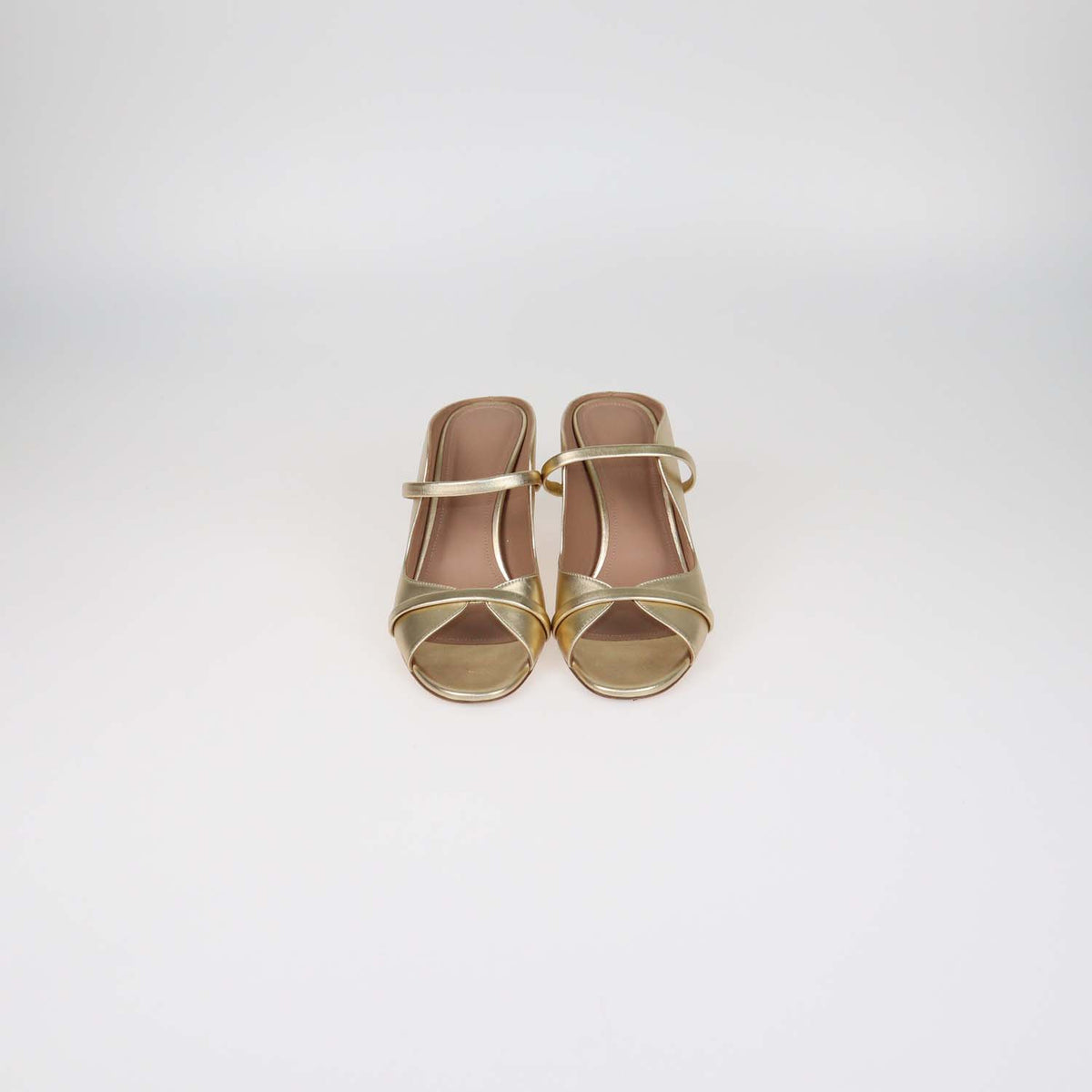 Malone Souliers Gold Metallic Leather Norah Mules