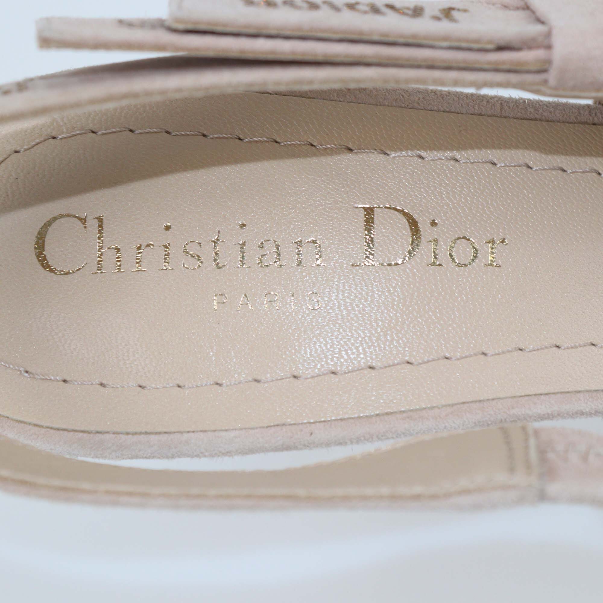 Christian Dior Powder Pink J'Adior Slingback Peep Toe Pumps Womens Christian Dior