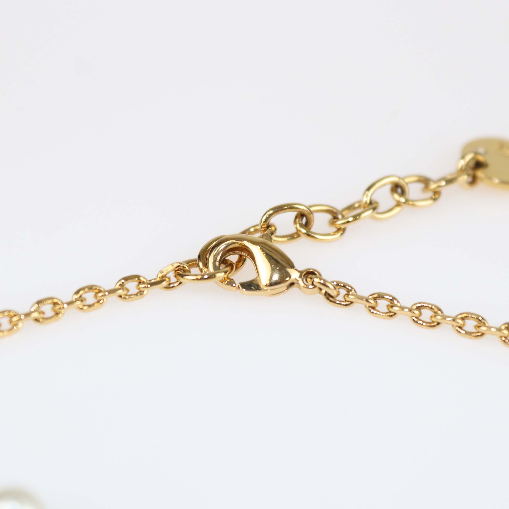 Christian Dior Gold Plated Resin Pearl Petit CD Bracelet