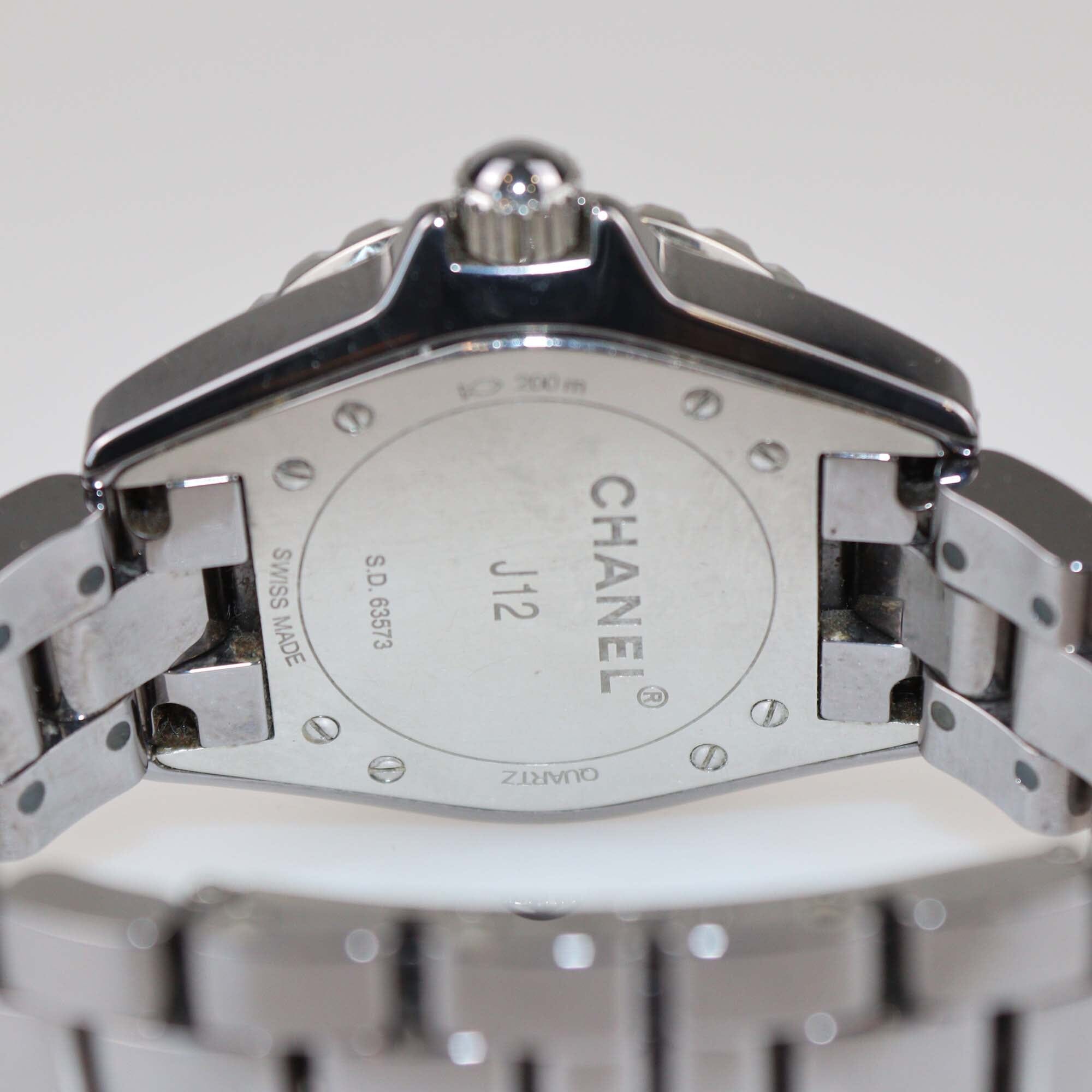 Chanel Grey High-Tech Ceramic Titanium J12 H2978 Quartz Women's Watch 33 mm Womens Chanel