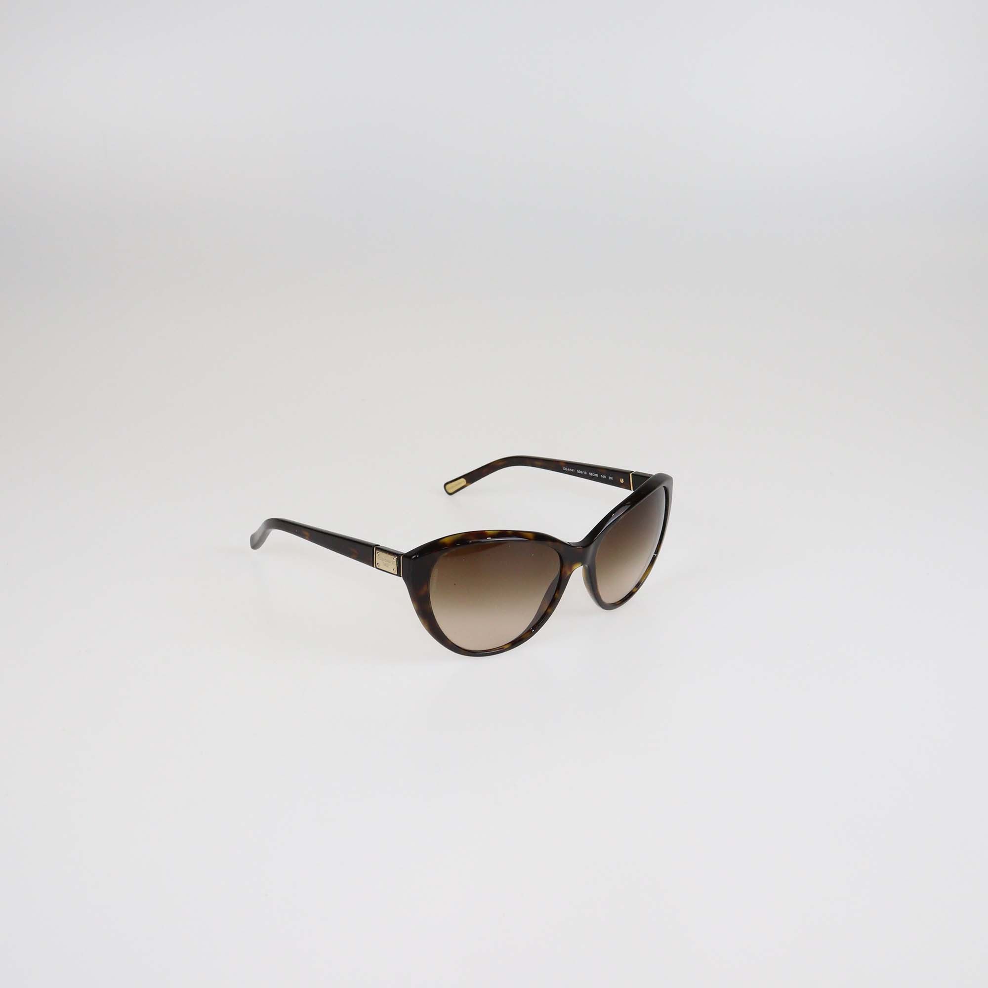 Dolce & Gabbana Brown Tortoise Gradient Cat Eye Sunglasses