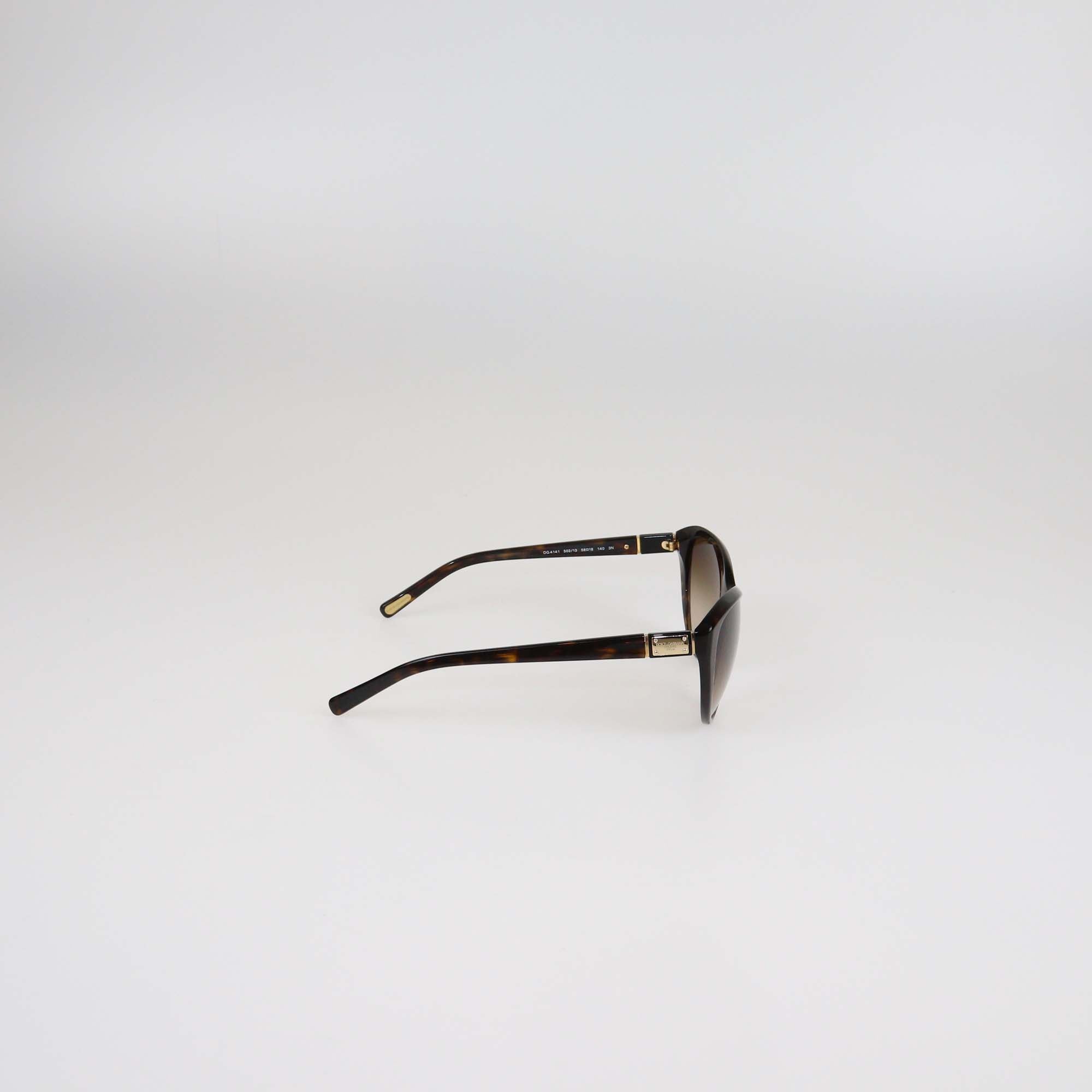 Dolce & Gabbana Brown Tortoise Gradient Cat Eye Sunglasses