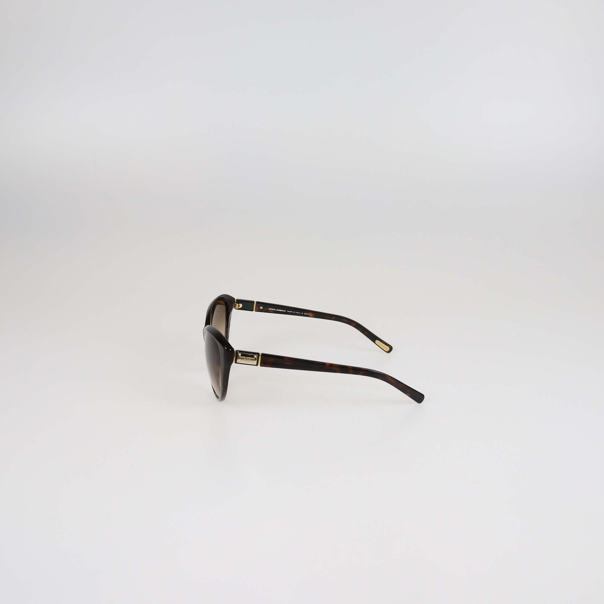 Dolce & Gabbana Brown Tortoise Gradient Cat Eye Sunglasses