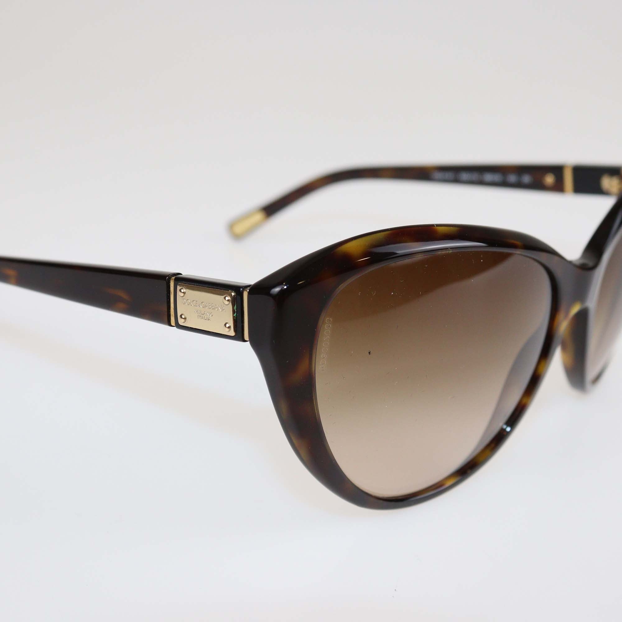 Dolce & Gabbana Brown Tortoise Gradient Cat Eye Sunglasses