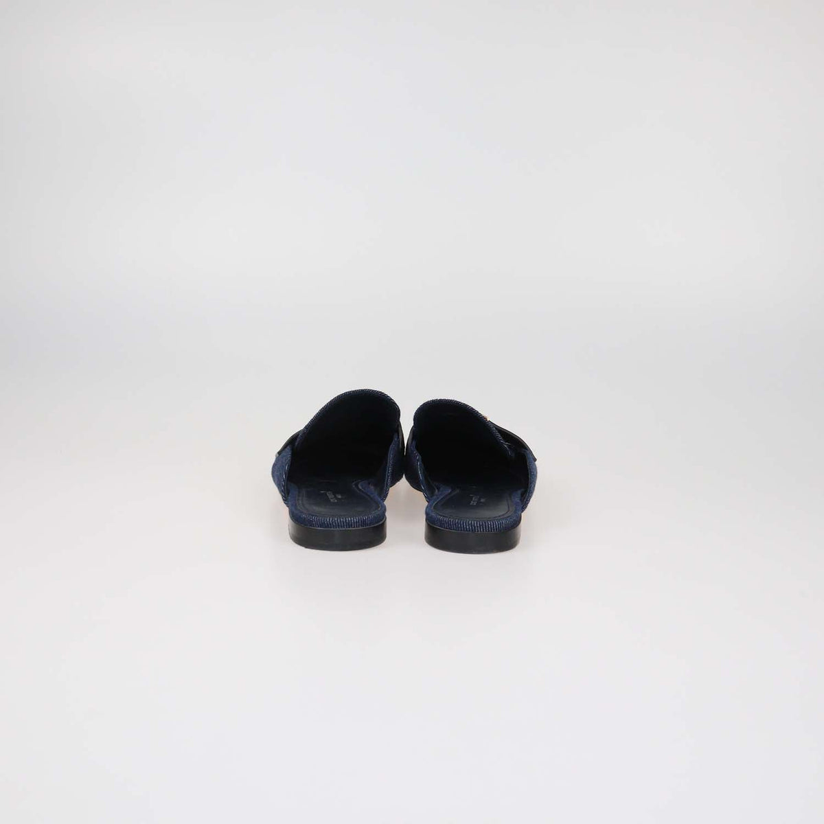 Louis Vuitton Dark Blue Denim LV Mare Open Back Mules