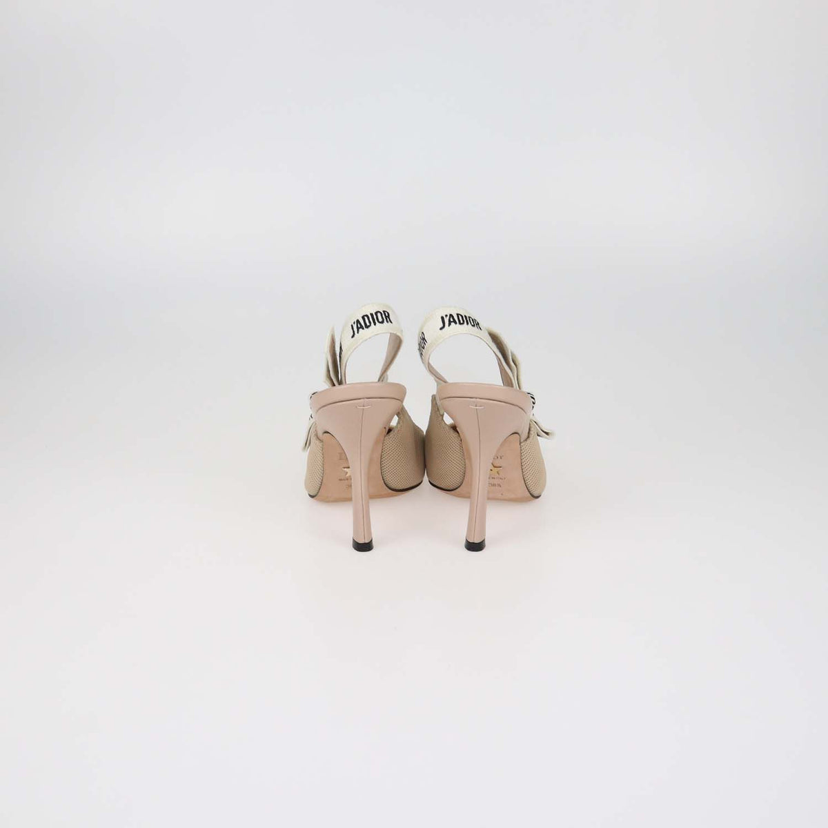 Christian Dior Nude Technical Fabric J'Adior Slingback Pumps