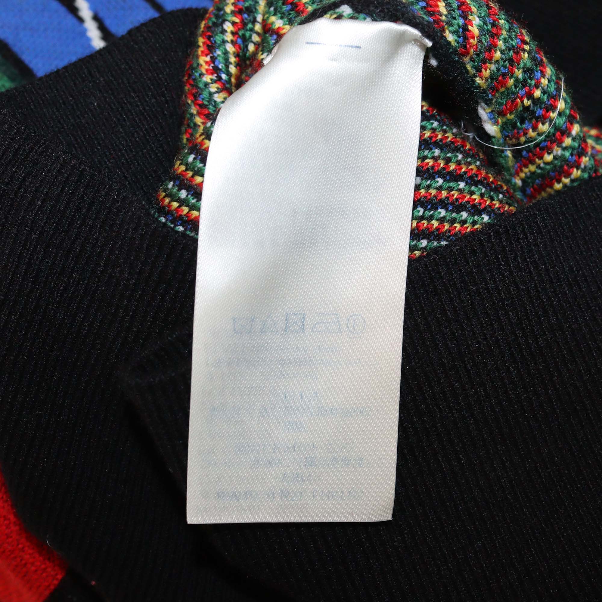 Louis Vuitton Black Wool Blend Printed Long Sleeve Sweatshirt