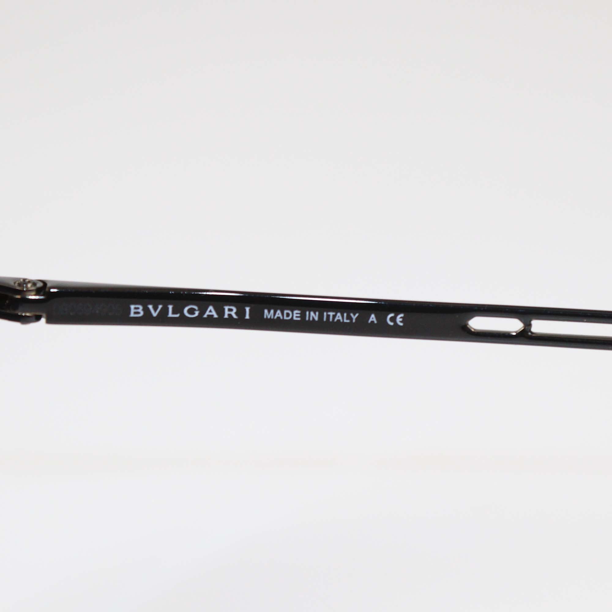 Bvlgari Black/Gold Gradient Irregular Cat Eye Sunglasses