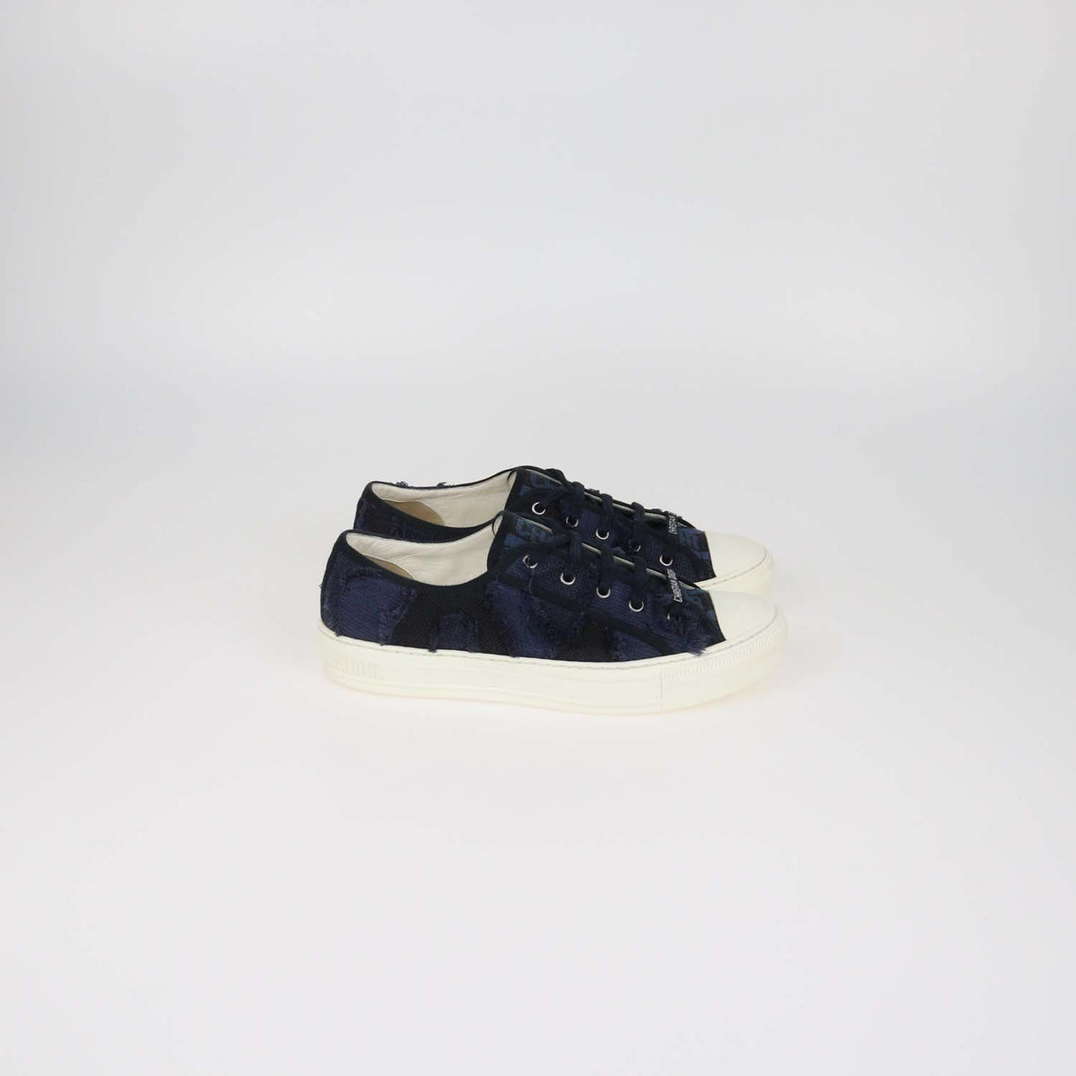 Christian Dior Navy Blue Canvas Walk 'n' Dior Sneakers