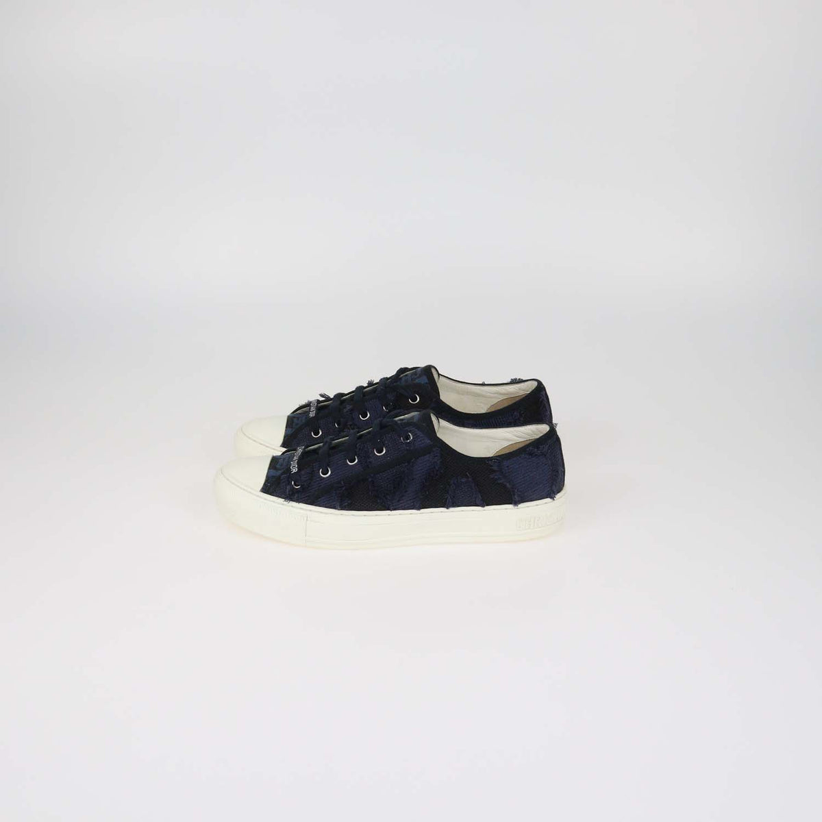 Christian Dior Navy Blue Canvas Walk 'n' Dior Sneakers