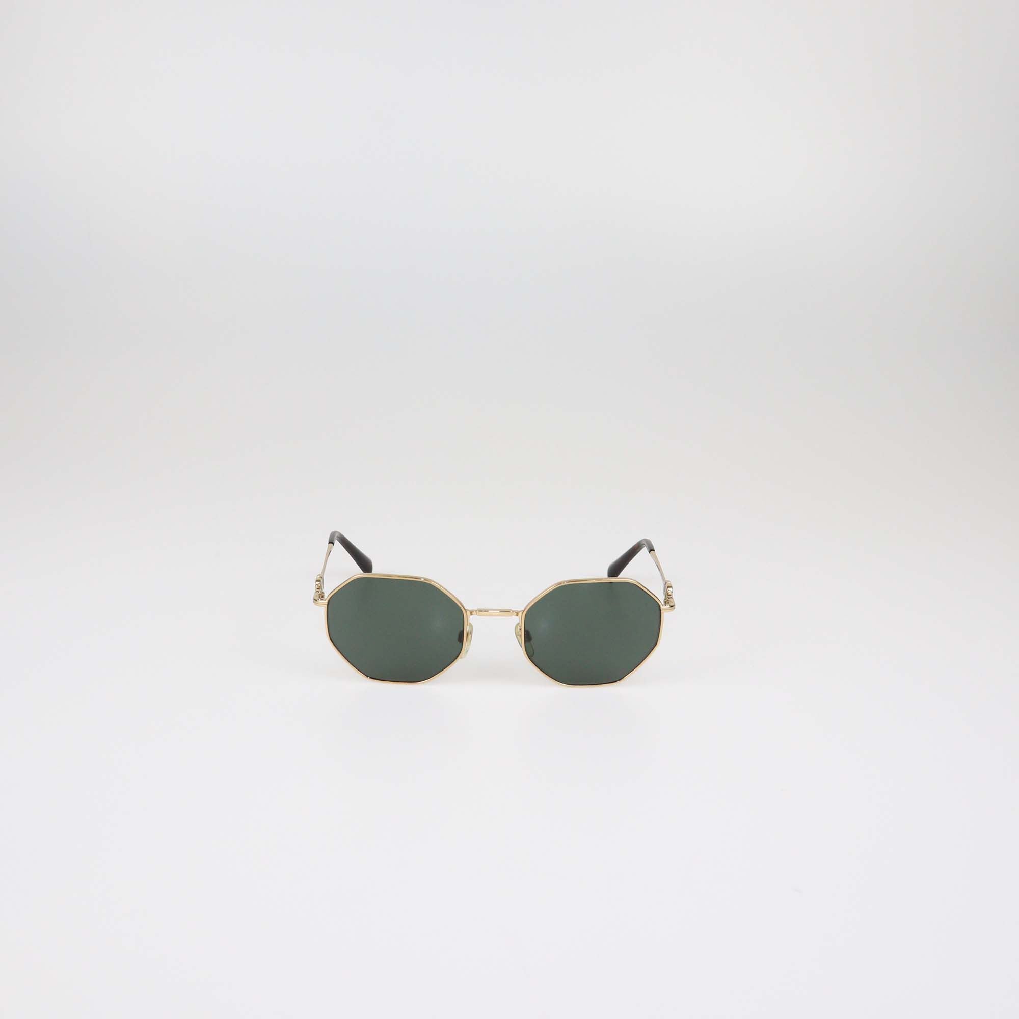 Valentino Grey/Gold Metal Octagonal Sunglasses