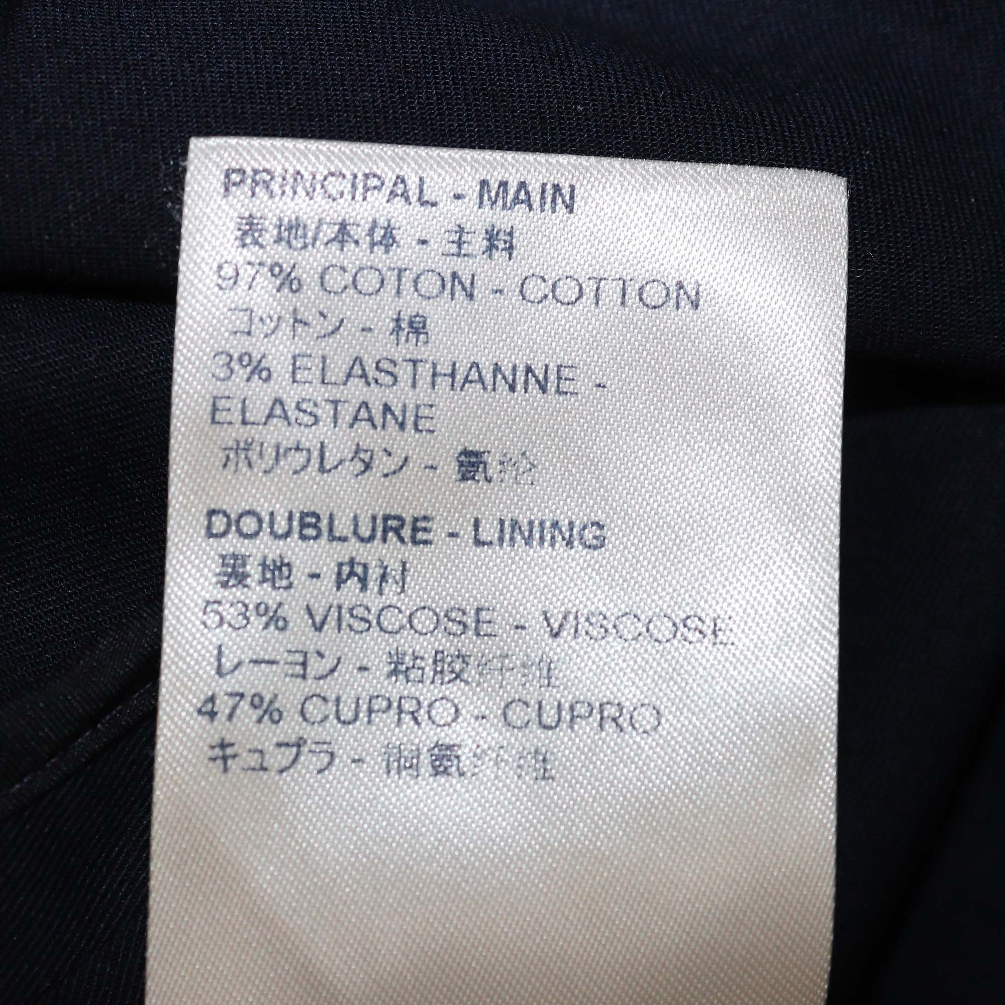 Louis Vuitton Navy Blue Cotton Blend Zip Cargo Pants